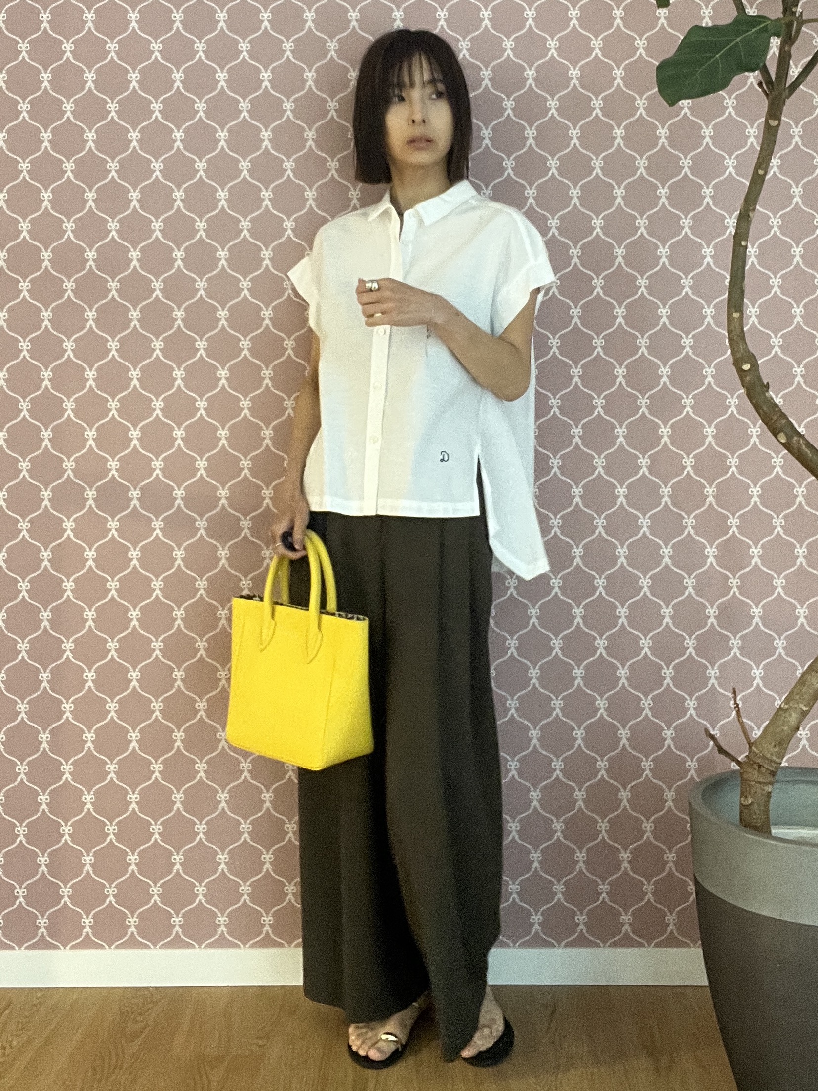 misaさんの「DRESSTERIOR｜【毎年人気/ウォッシャブル】バックフレアオックスシャツ」を使ったコーディネート