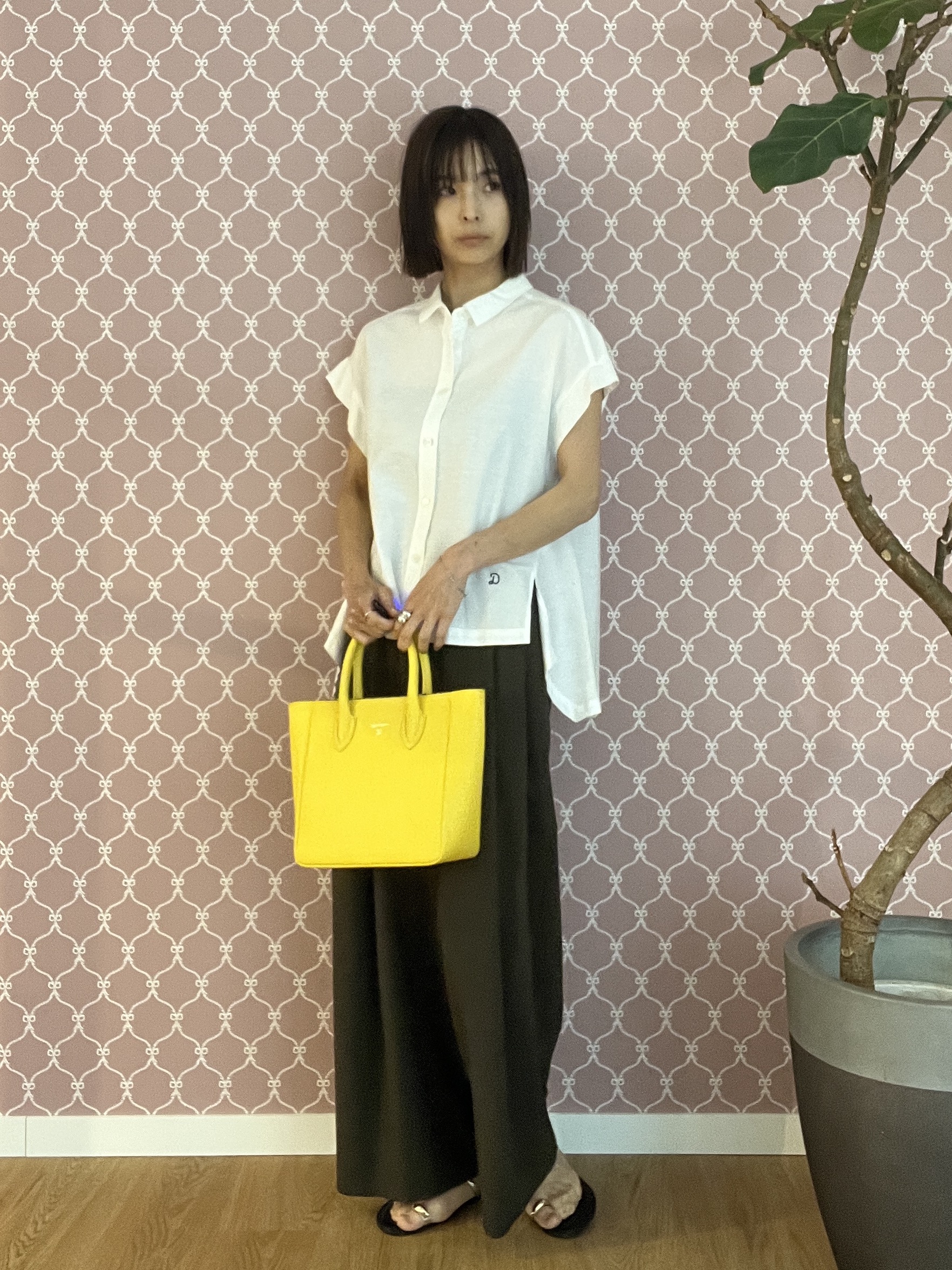 misaさんの「DRESSTERIOR｜【毎年人気/ウォッシャブル】バックフレアオックスシャツ」を使ったコーディネート