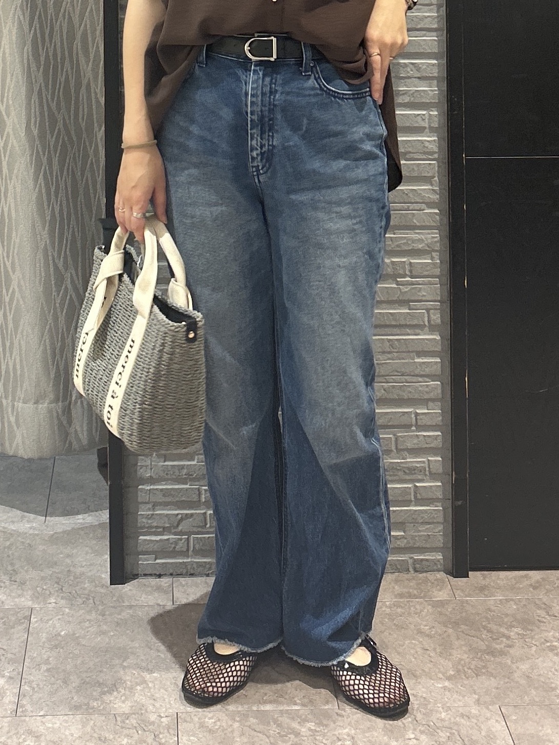 ga_riさんの「THE SHOP TK｜【ひんやり/防しわ/UV/吸水速乾】襟付き フレンチスリーブシャツ」を使ったコーディネート