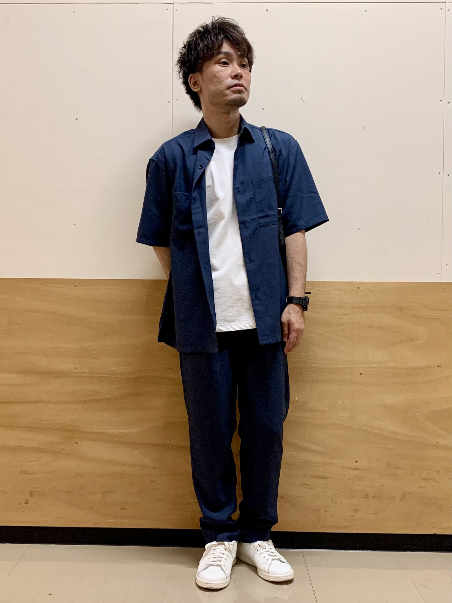 MATUさんの「THE SHOP TK｜LITE TEX ダブルフラップ半袖シャツ 接触冷感/吸水速乾/UVカット/アンチピリング/イージー」を使ったコーディネート