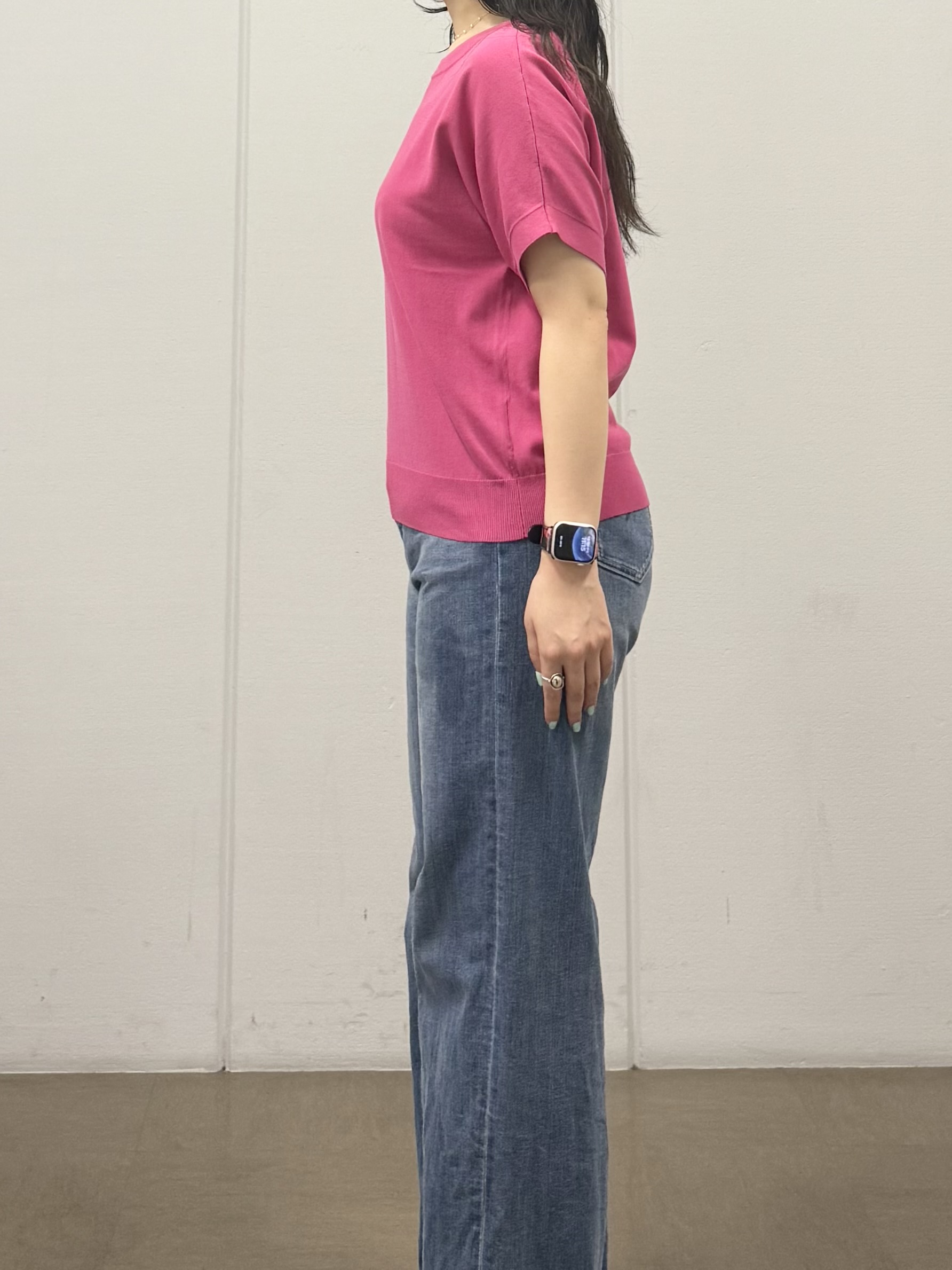 mizukiさんの「INDIVI｜【接触冷感／洗える／2WAY】ドロスト付 シアーシャンブレーシャツ」を使ったコーディネート