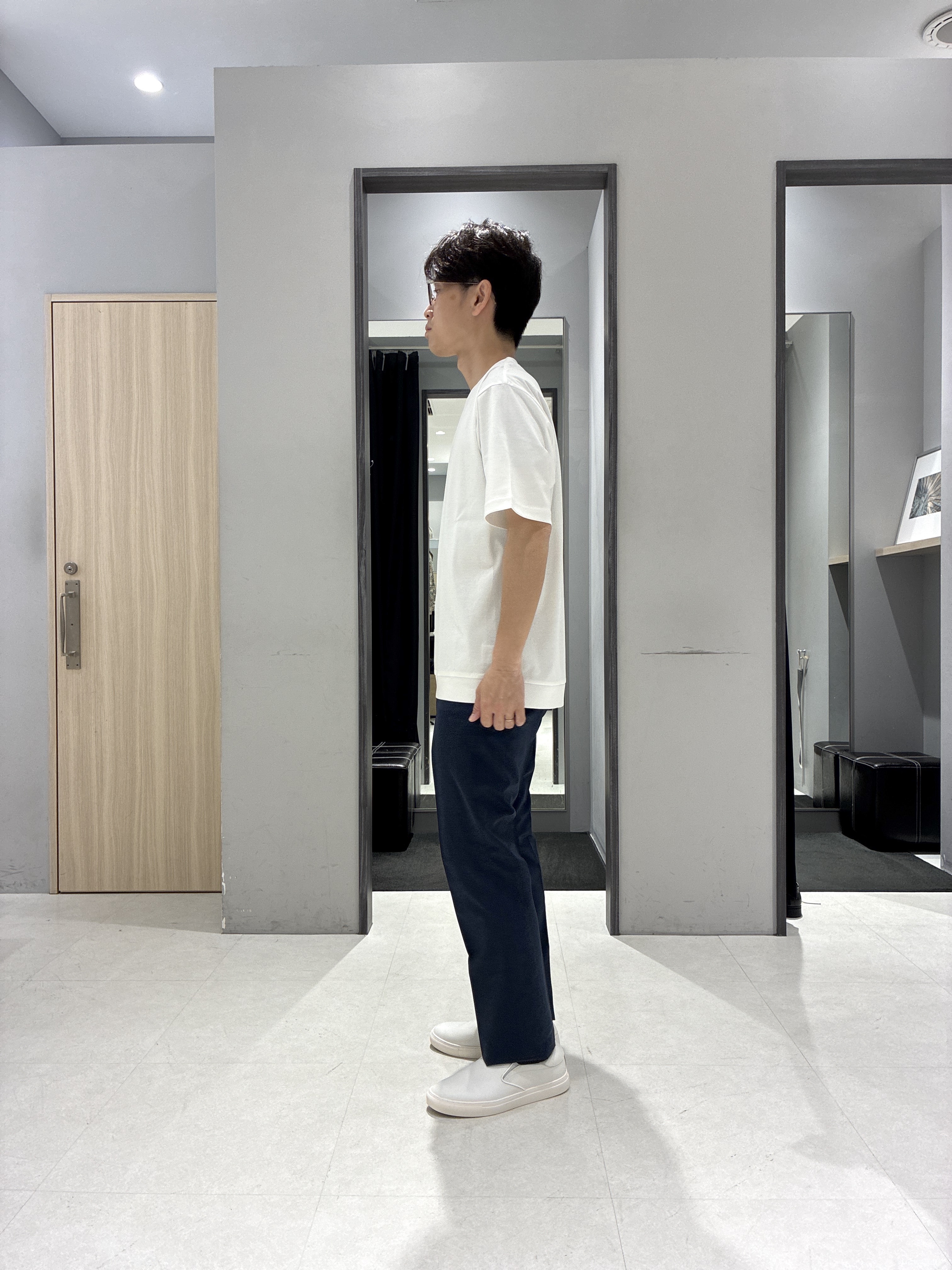 わいずみさんの「TAKEO KIKUCHI｜【通気性】トリコットサッカー 7分袖シャツ」を使ったコーディネート