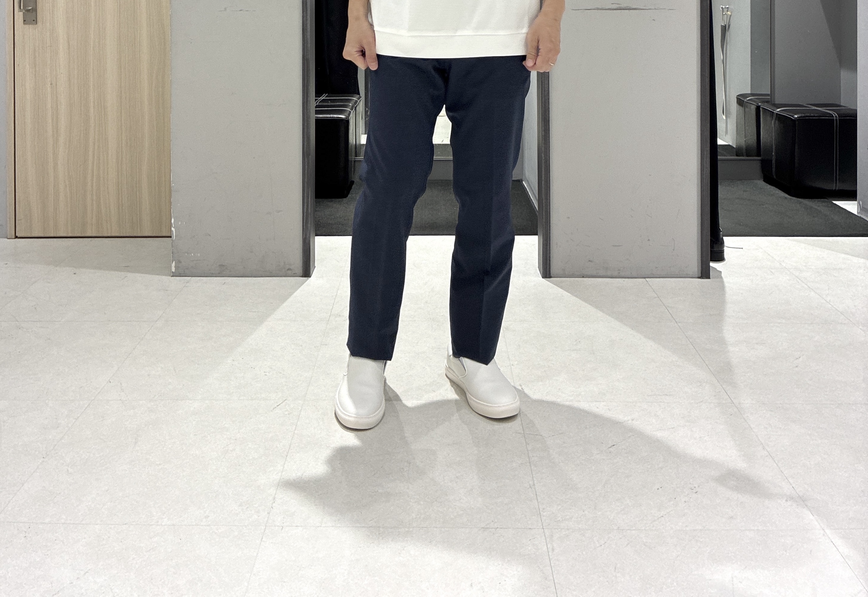 わいずみさんの「TAKEO KIKUCHI｜【抗菌防臭】COOL DOTS（R）ドビープリント ジャケット」を使ったコーディネート