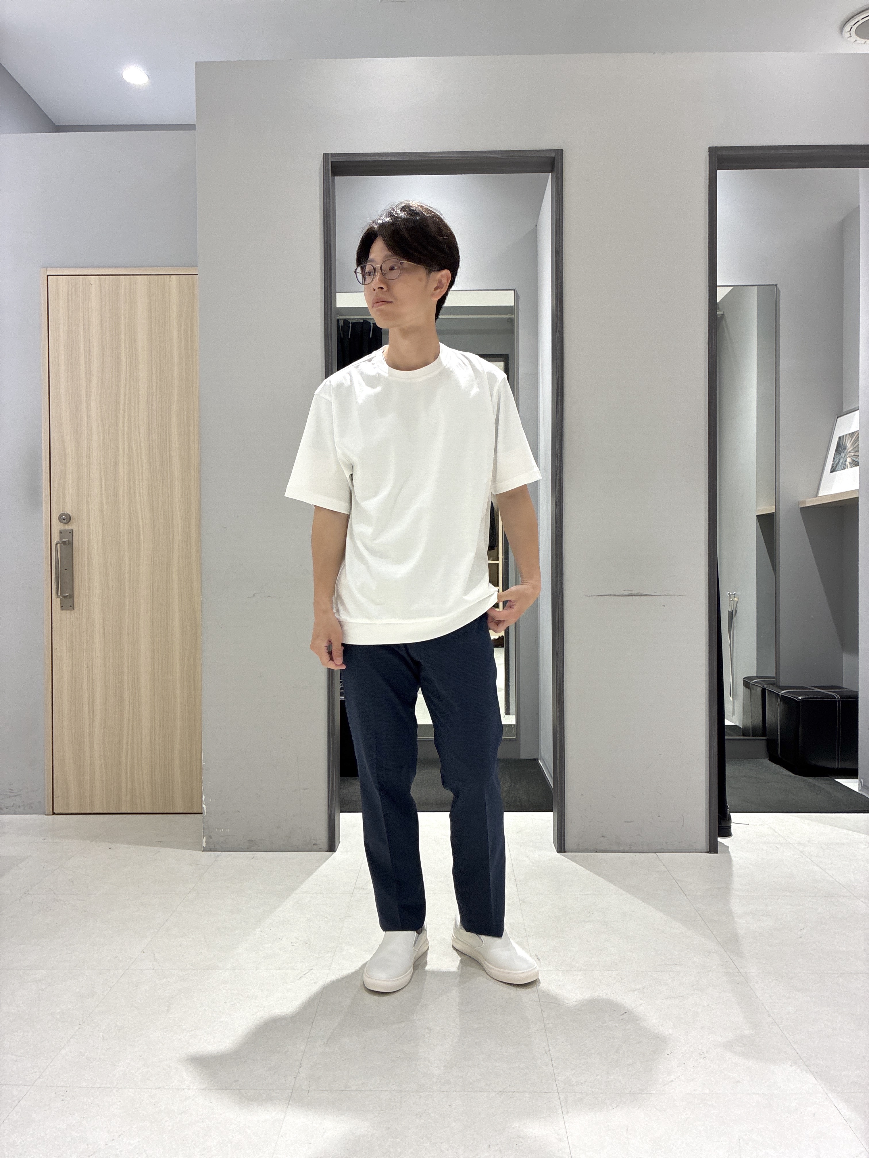 わいずみさんの「TAKEO KIKUCHI｜【抗菌防臭】COOL DOTS（R）ドビープリント ジャケット」を使ったコーディネート