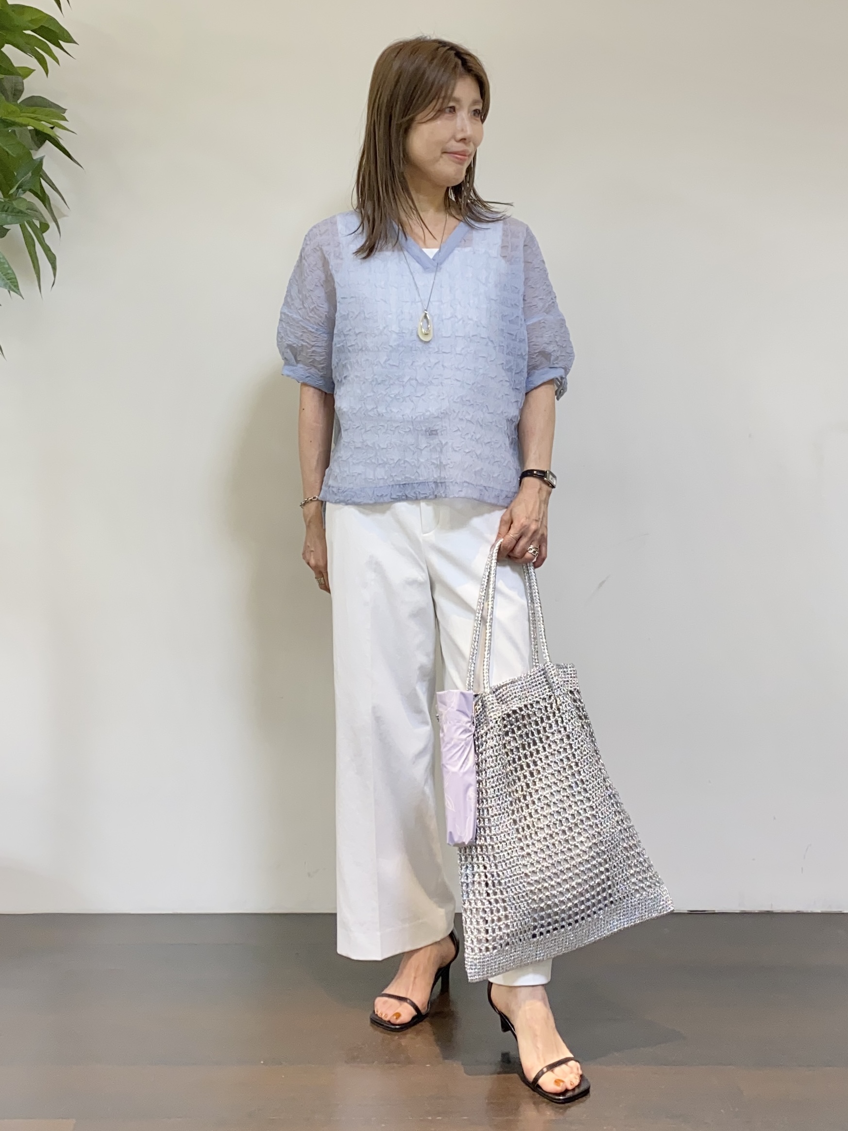 tomoさんの「UNTITLED｜【接触冷感/UV機能/遮熱】ジャージカーディガン」を使ったコーディネート