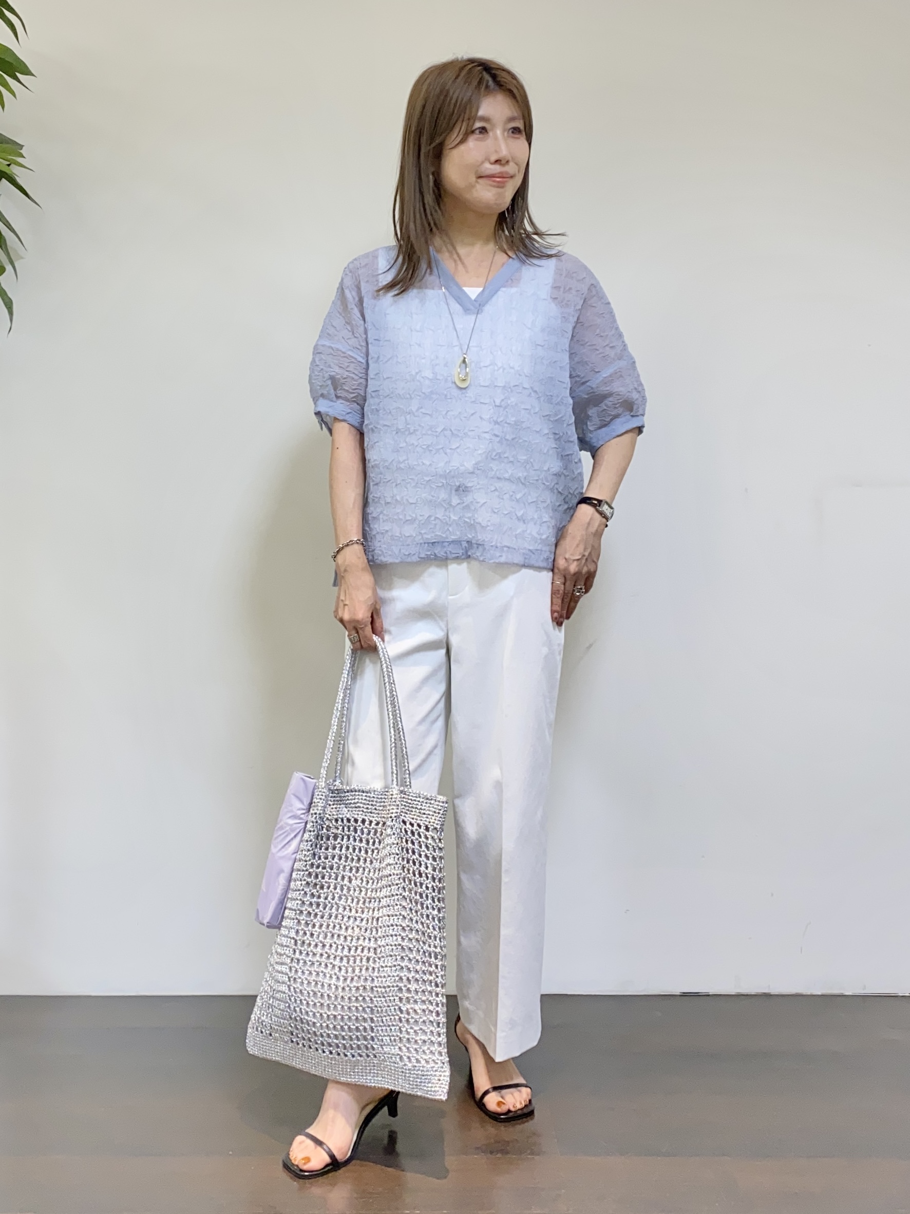 tomoさんの「UNTITLED｜【接触冷感/UV機能/遮熱】ジャージカーディガン」を使ったコーディネート