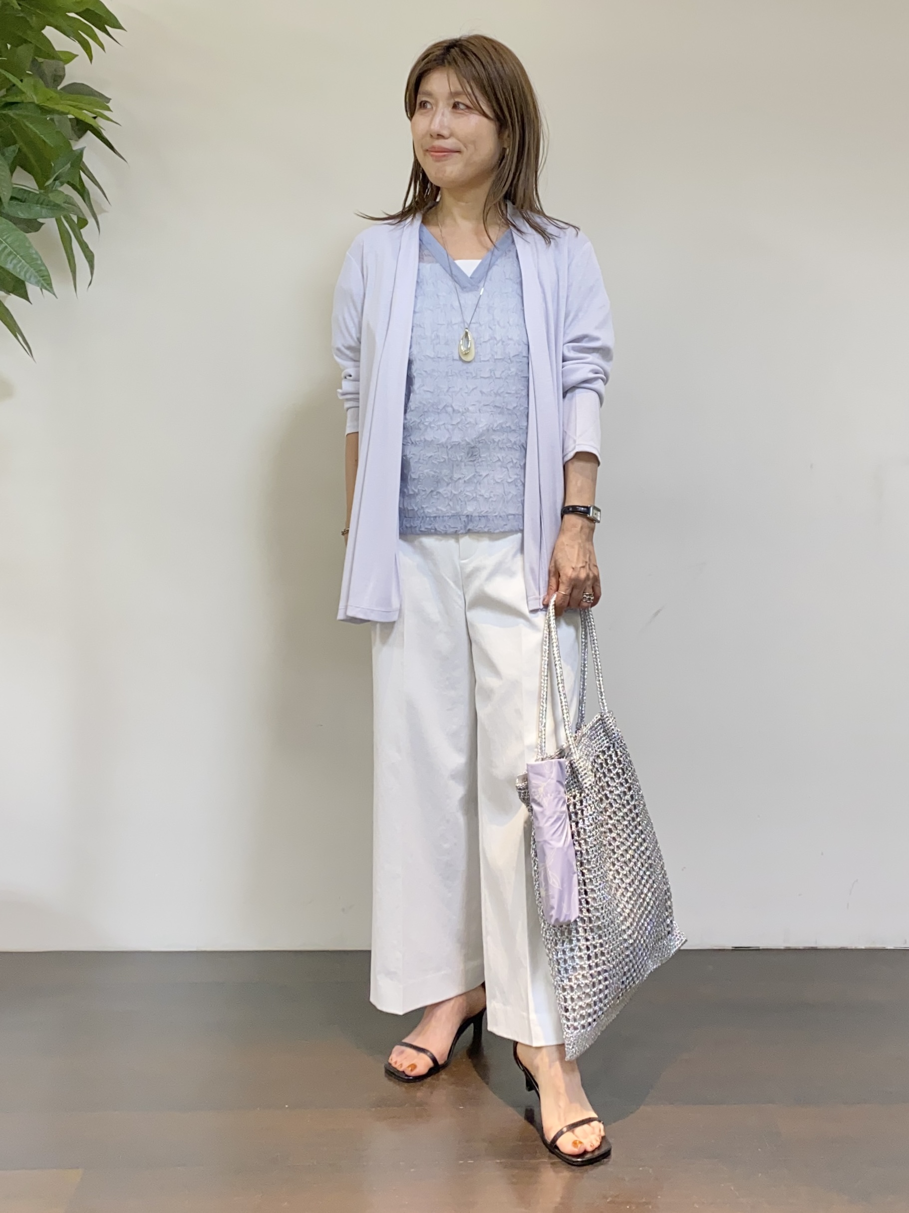 tomoさんの「UNTITLED｜【接触冷感/UV機能/遮熱】ジャージカーディガン」を使ったコーディネート
