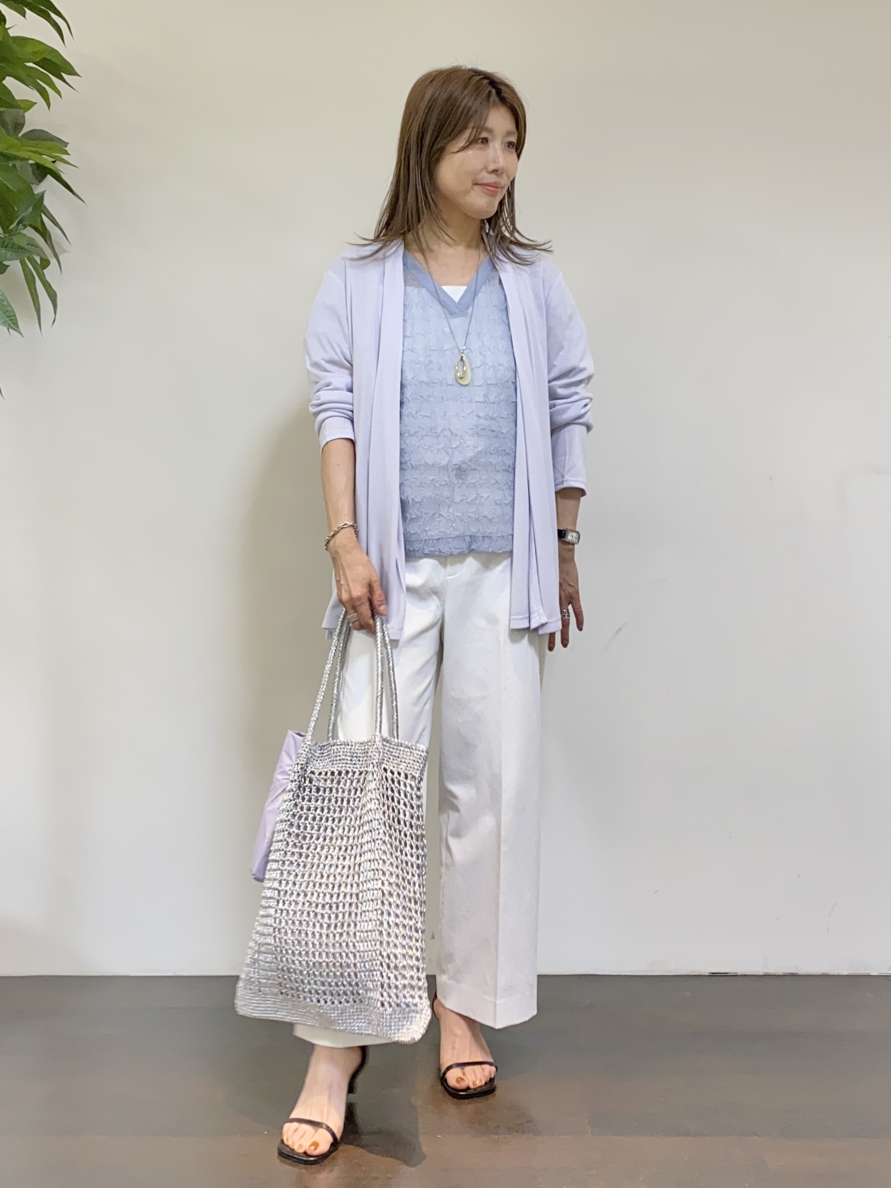 tomoさんの「UNTITLED｜【接触冷感/UV機能/遮熱】ジャージカーディガン」を使ったコーディネート