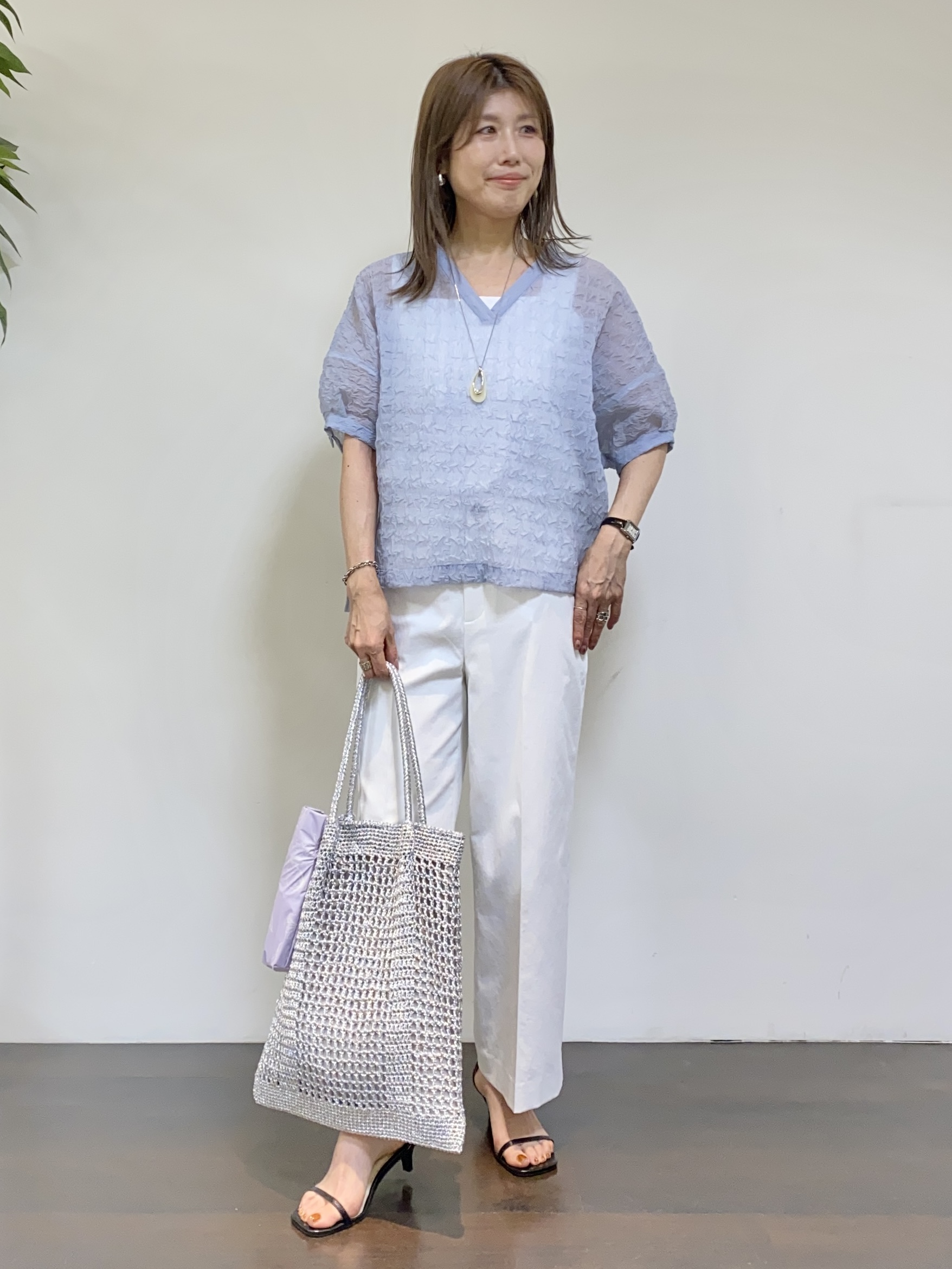 tomoさんの「UNTITLED｜【接触冷感/UV機能/遮熱】ジャージカーディガン」を使ったコーディネート