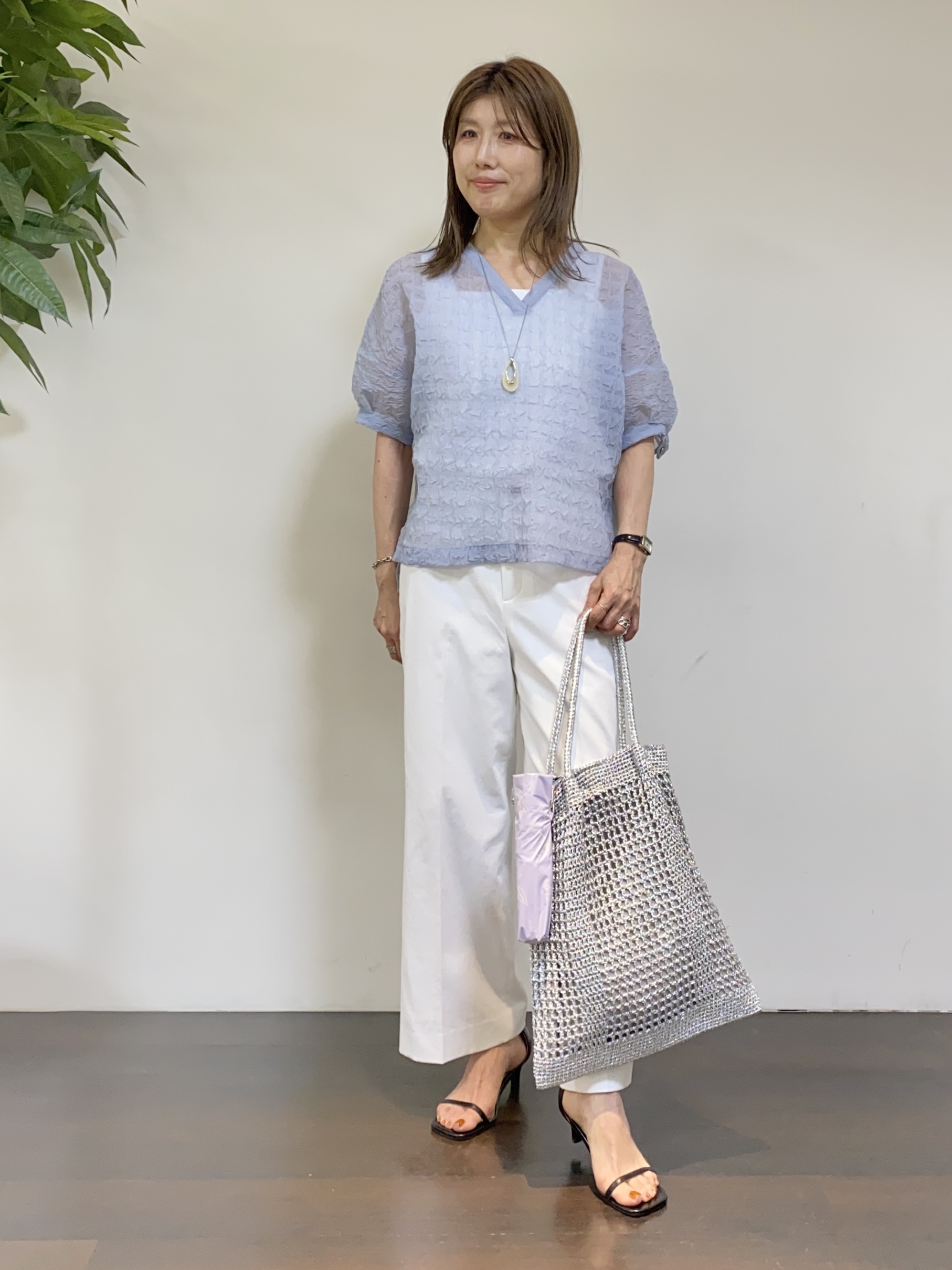 tomoさんの「UNTITLED｜【接触冷感/UV機能/遮熱】ジャージカーディガン」を使ったコーディネート