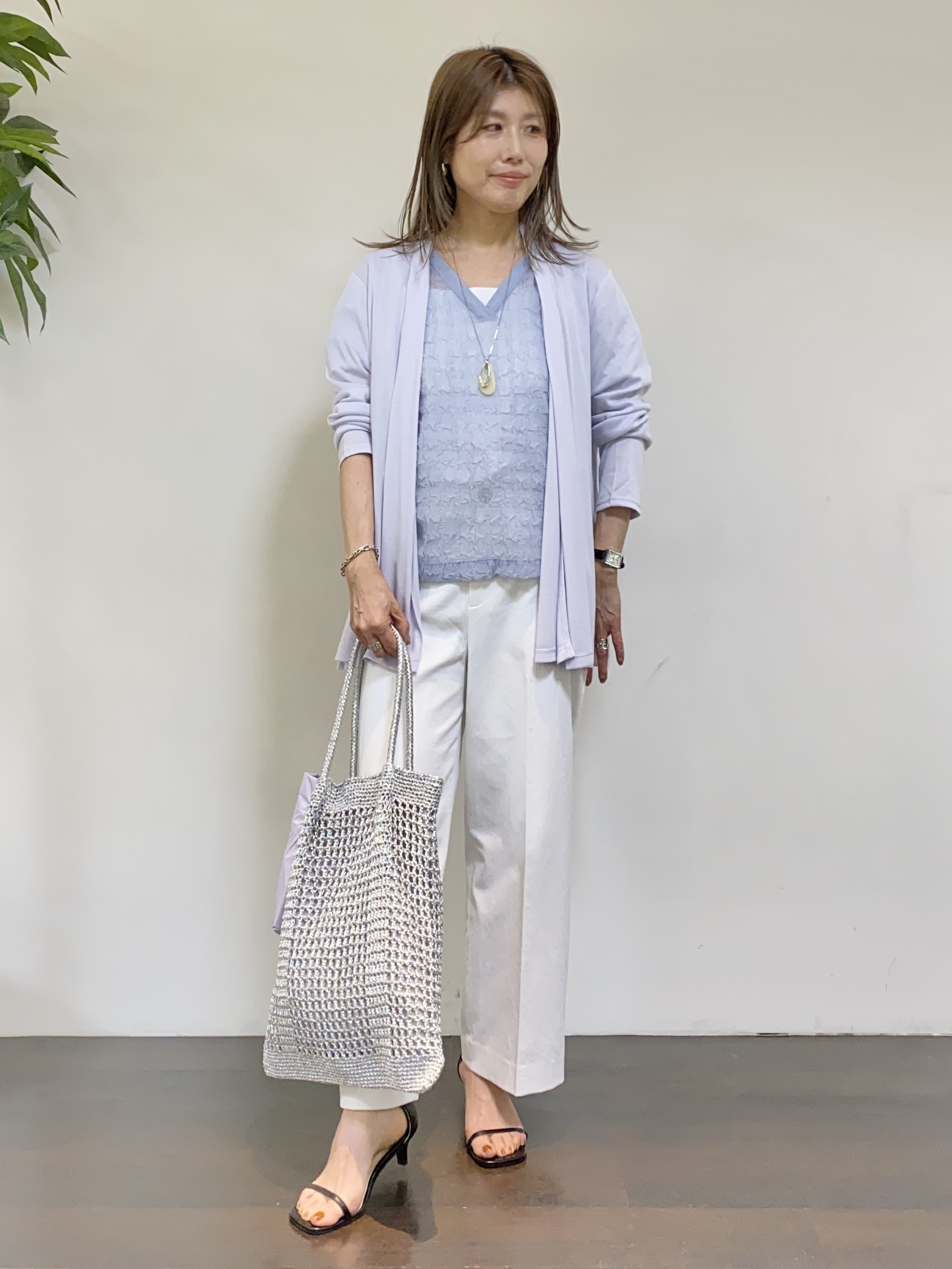 tomoさんの「UNTITLED｜【接触冷感/UV機能/遮熱】ジャージカーディガン」を使ったコーディネート