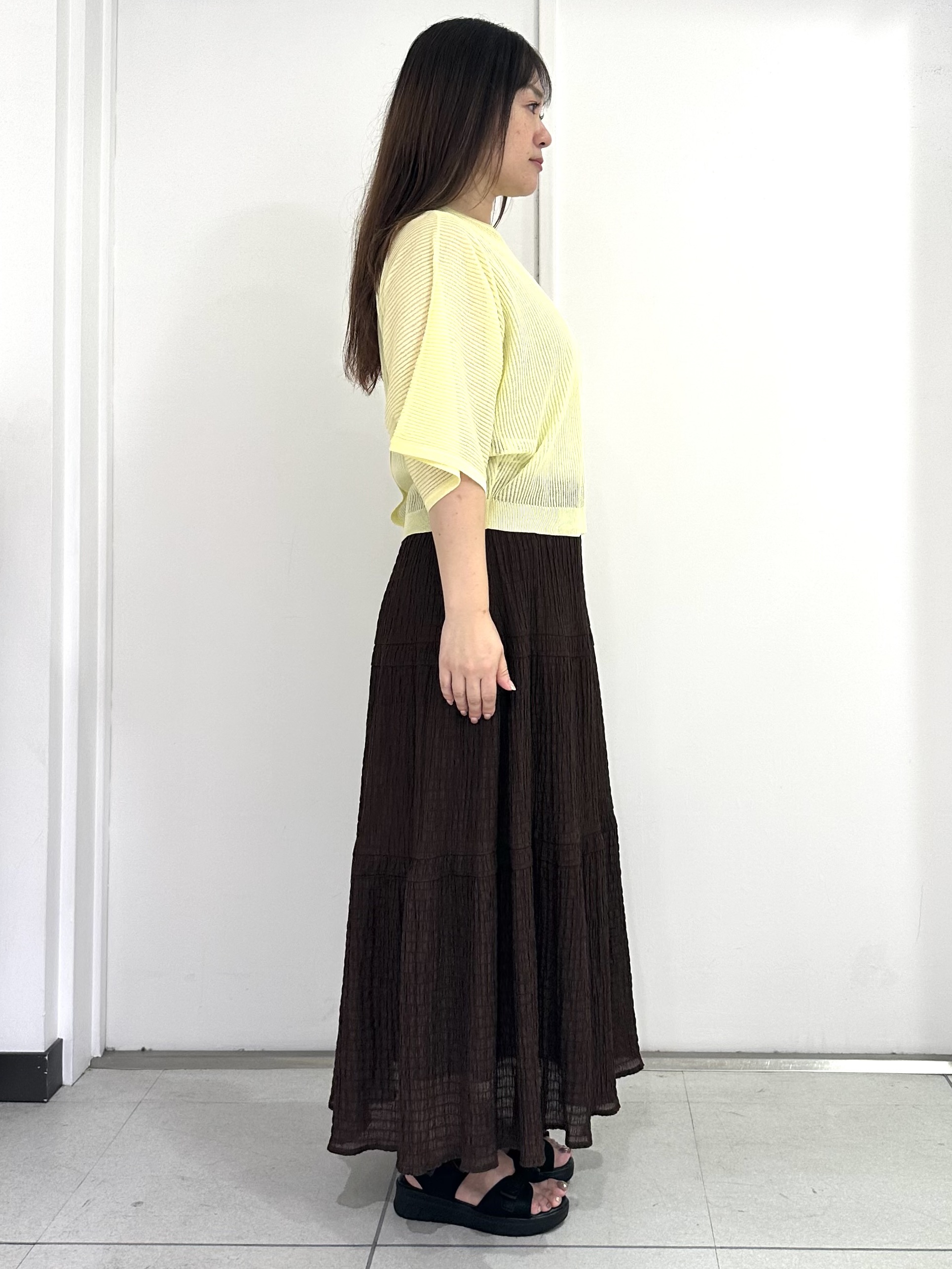 miさんの「Reflect｜【前後2WAY】オフボディ リラクシーニット」を使ったコーディネート
