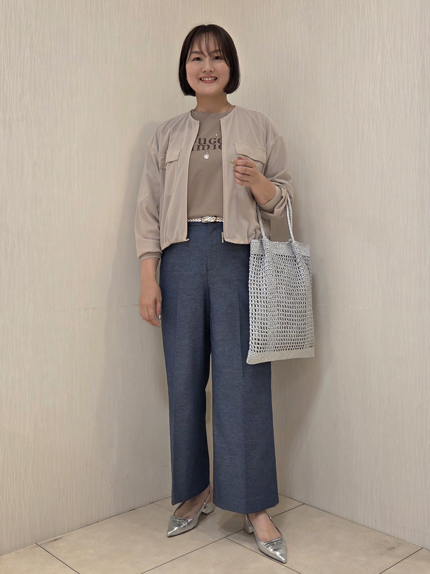 naokoさんの「UNTITLED｜【古畑星夏さん着用/洗える】シアーブルゾン」を使ったコーディネート
