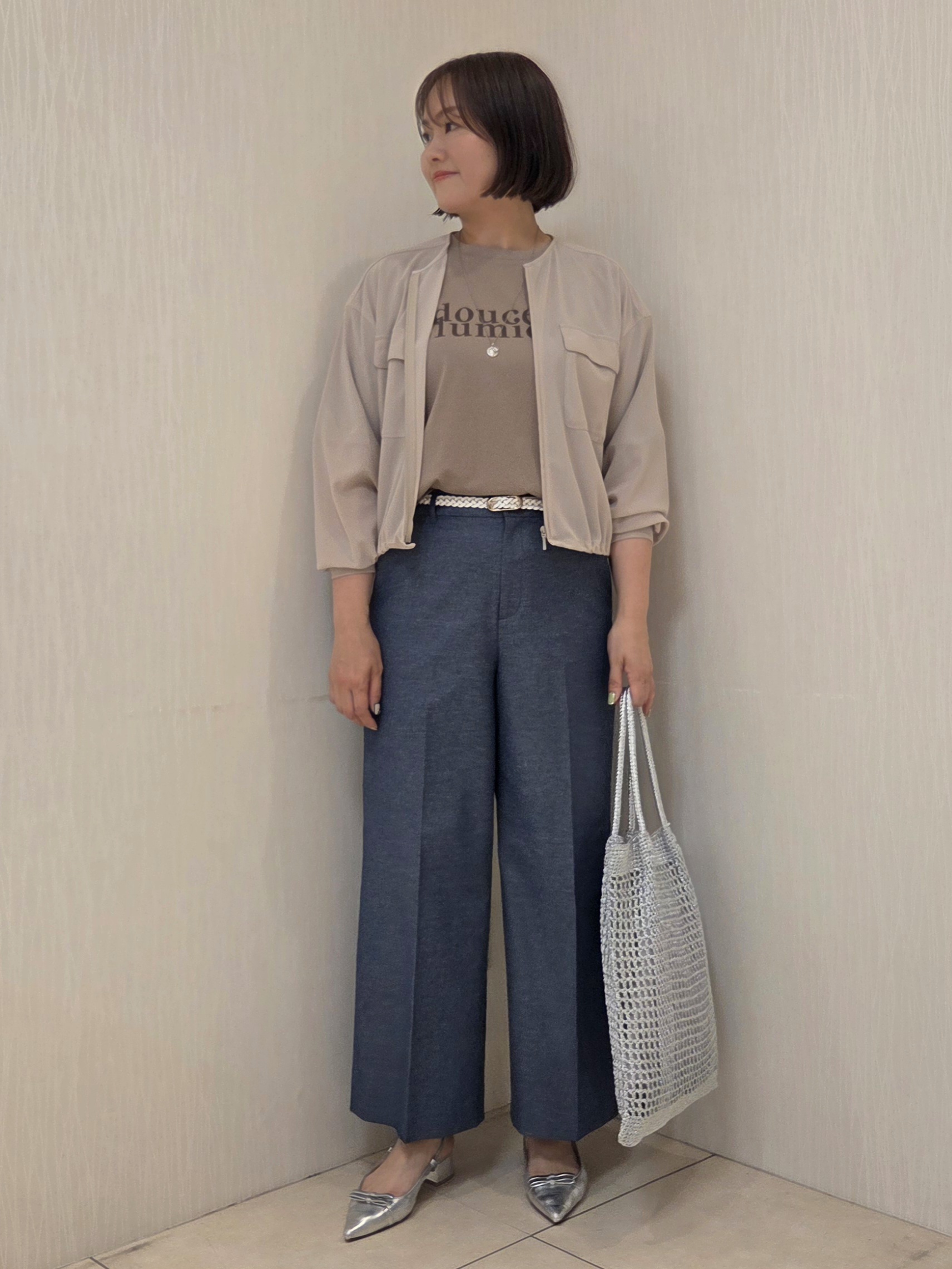 naokoさんの「UNTITLED｜【古畑星夏さん着用/洗える】シアーブルゾン」を使ったコーディネート