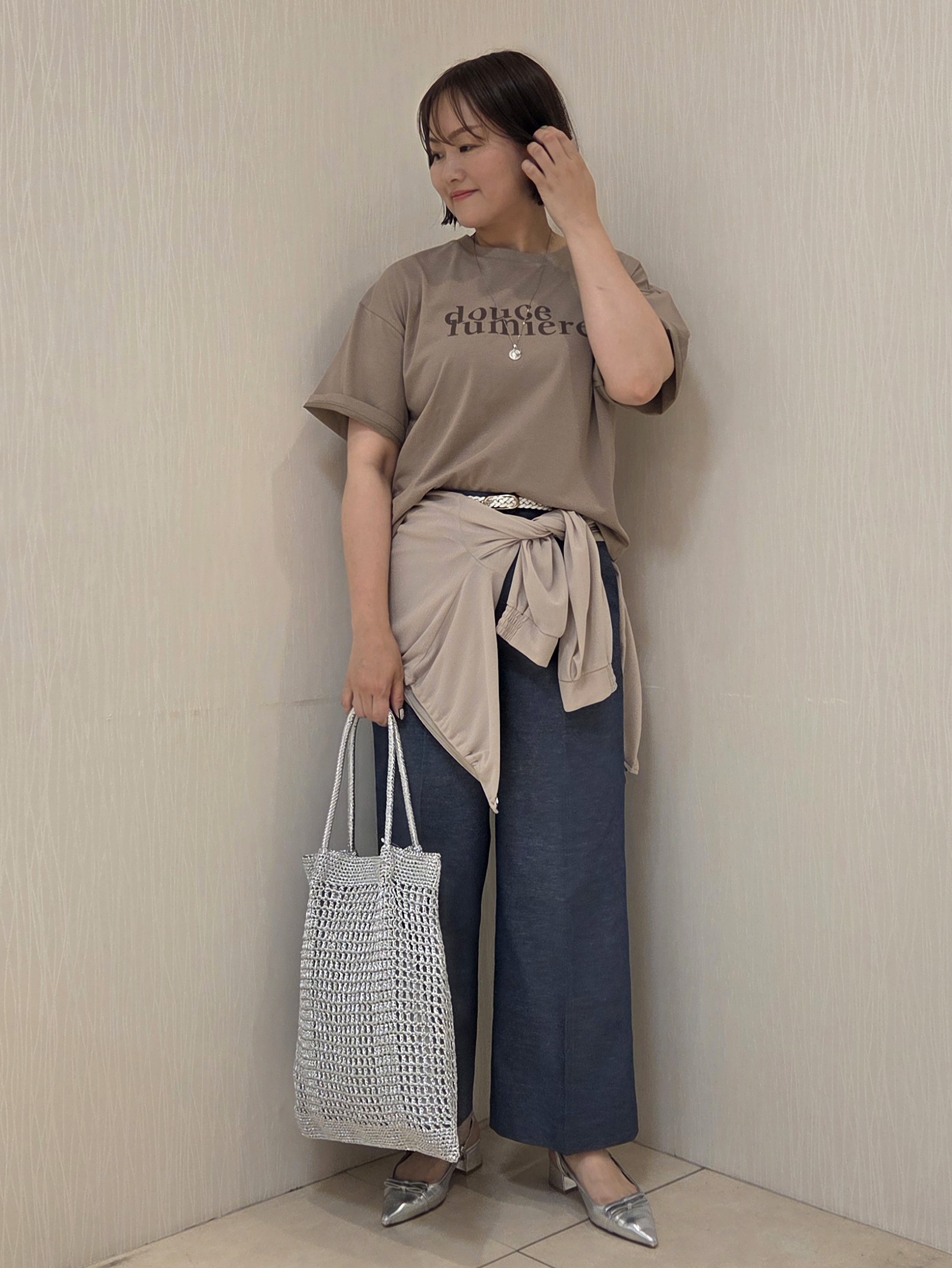 naokoさんの「UNTITLED｜【古畑星夏さん着用/洗える】シアーブルゾン」を使ったコーディネート