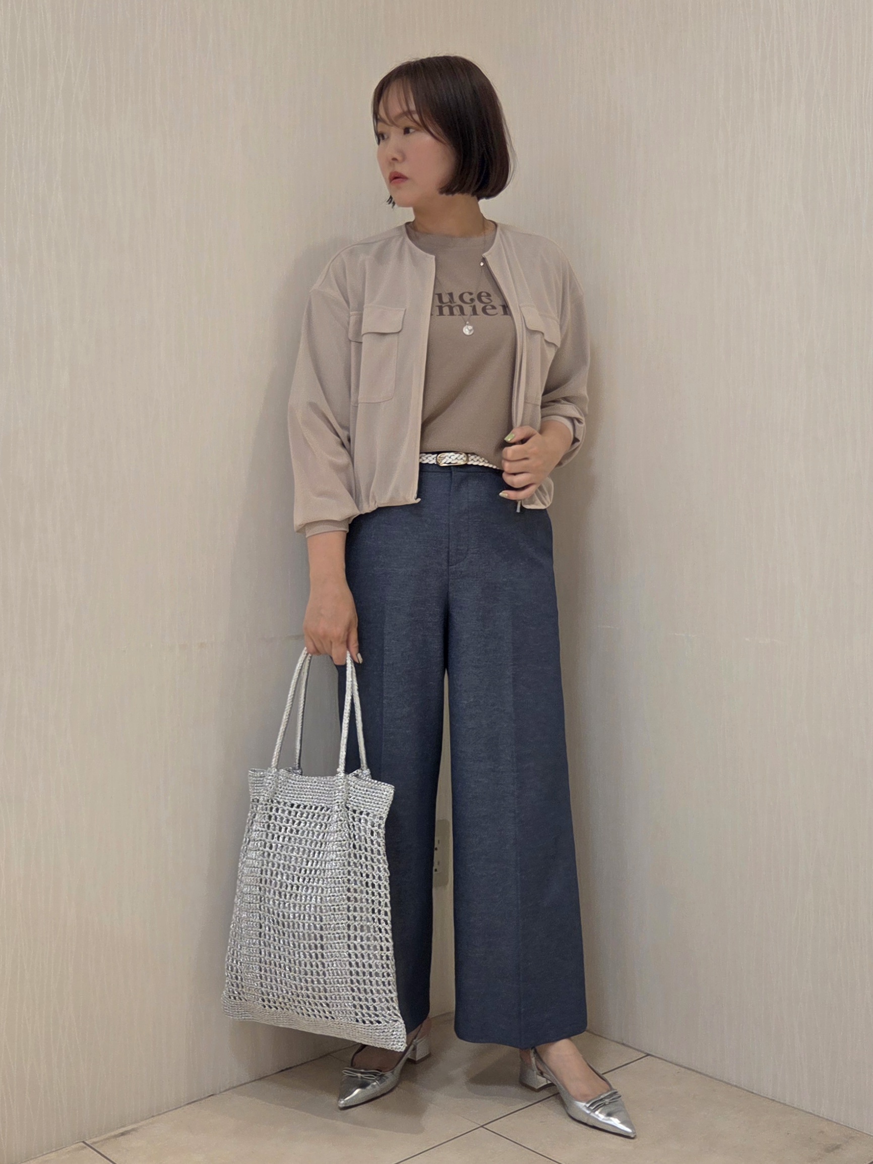 naokoさんの「UNTITLED｜【古畑星夏さん着用/洗える】シアーブルゾン」を使ったコーディネート