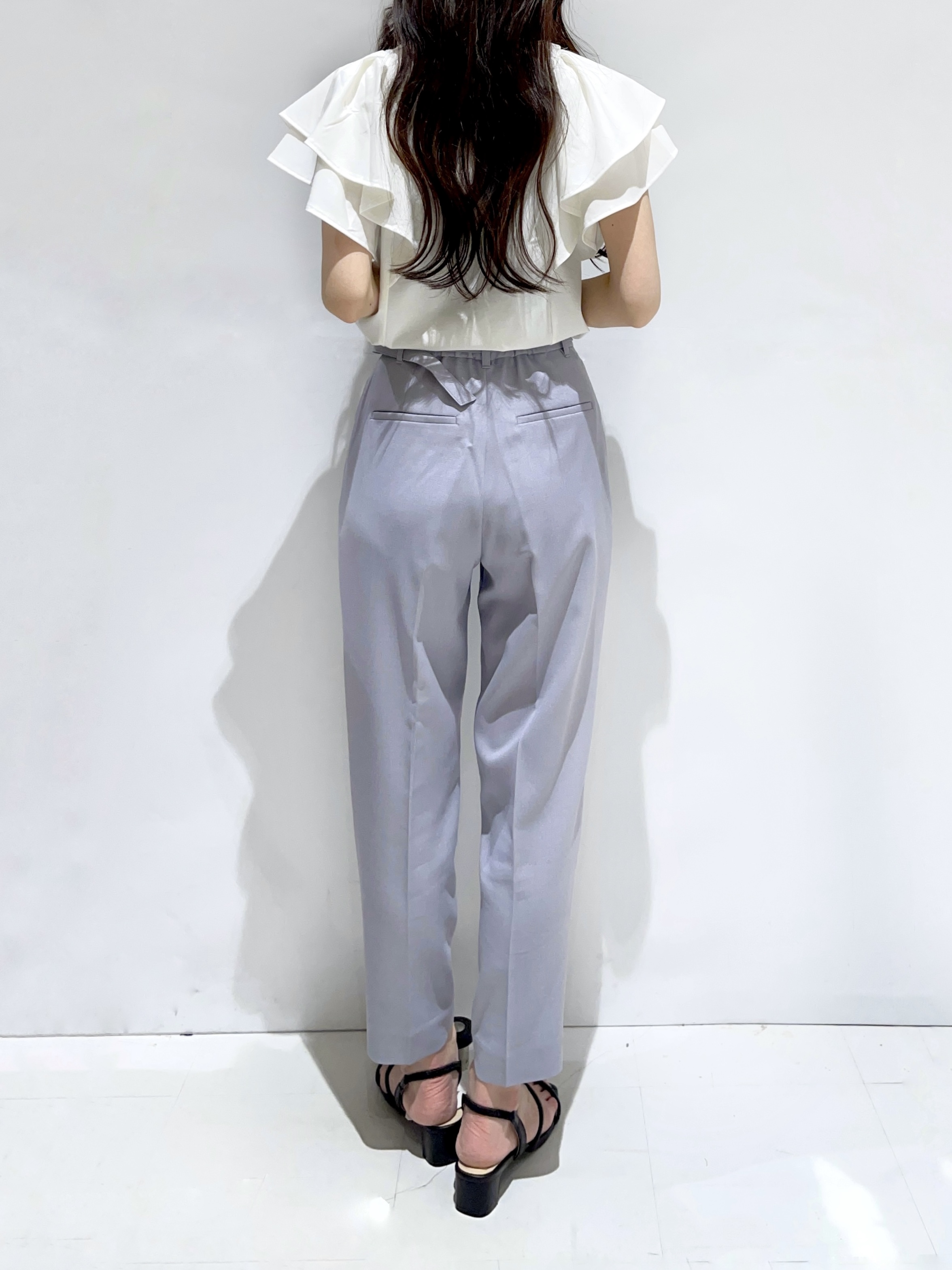 Kさんの「OPAQUE.CLIP｜【接触冷感】ダブルフレアキーネックトップス《UVケア／洗濯機OK》」を使ったコーディネート