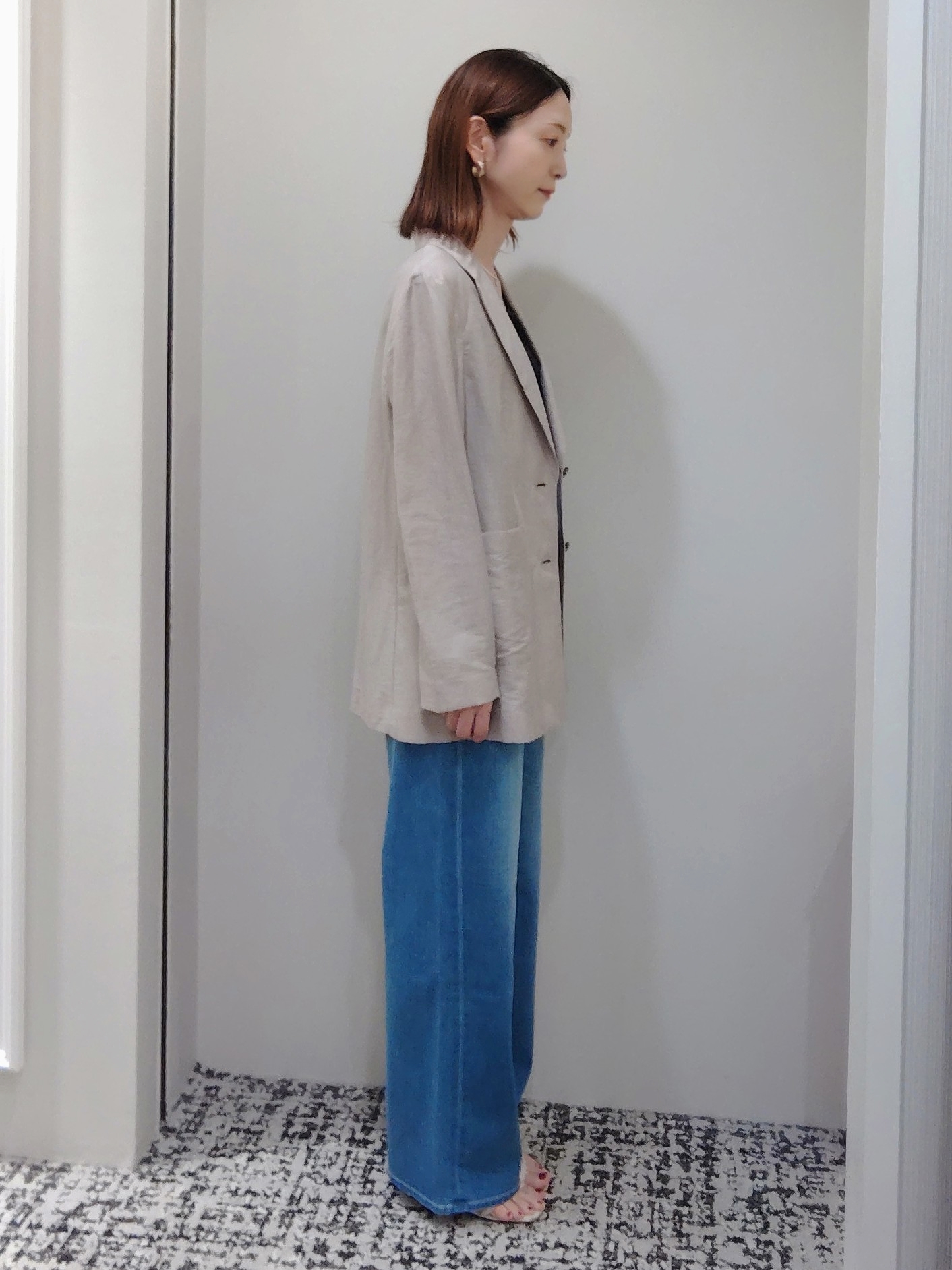 terumiさんの「UNTITLED｜【程よいシアー感/洗える】エアリーバイオジャケット」を使ったコーディネート