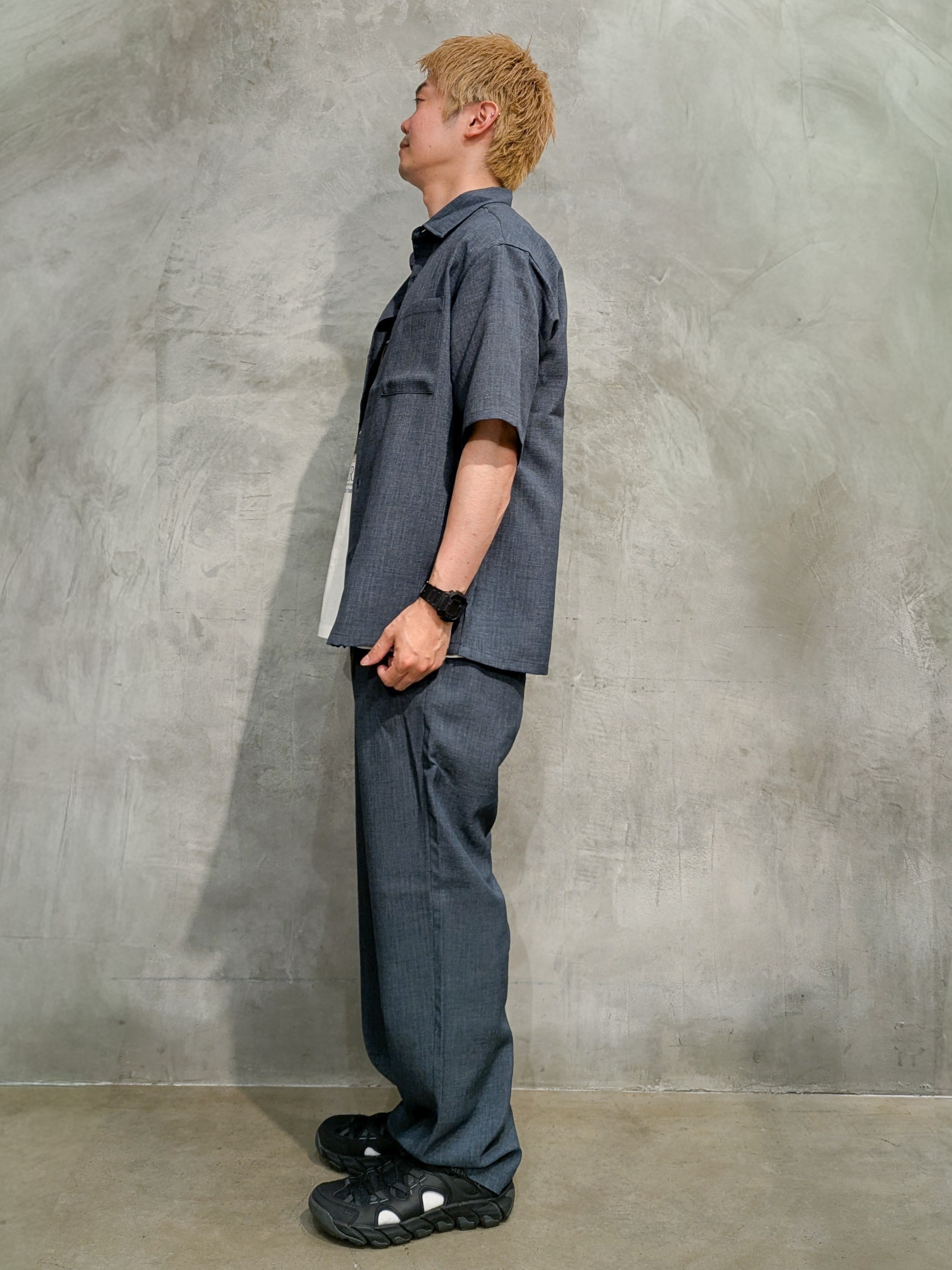 daiさんの「THE SHOP TK｜【LINO FINE】 リネンライク半袖シャツ UVカット／イージーケア／吸水速乾／洗濯機OK／セッ」を使ったコーディネート