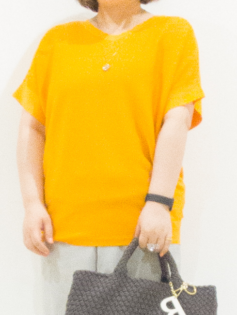takedaさんの「UNTITLED｜【11色展開/体型カバー】前後2WAYフレンチスリーブニット」を使ったコーディネート