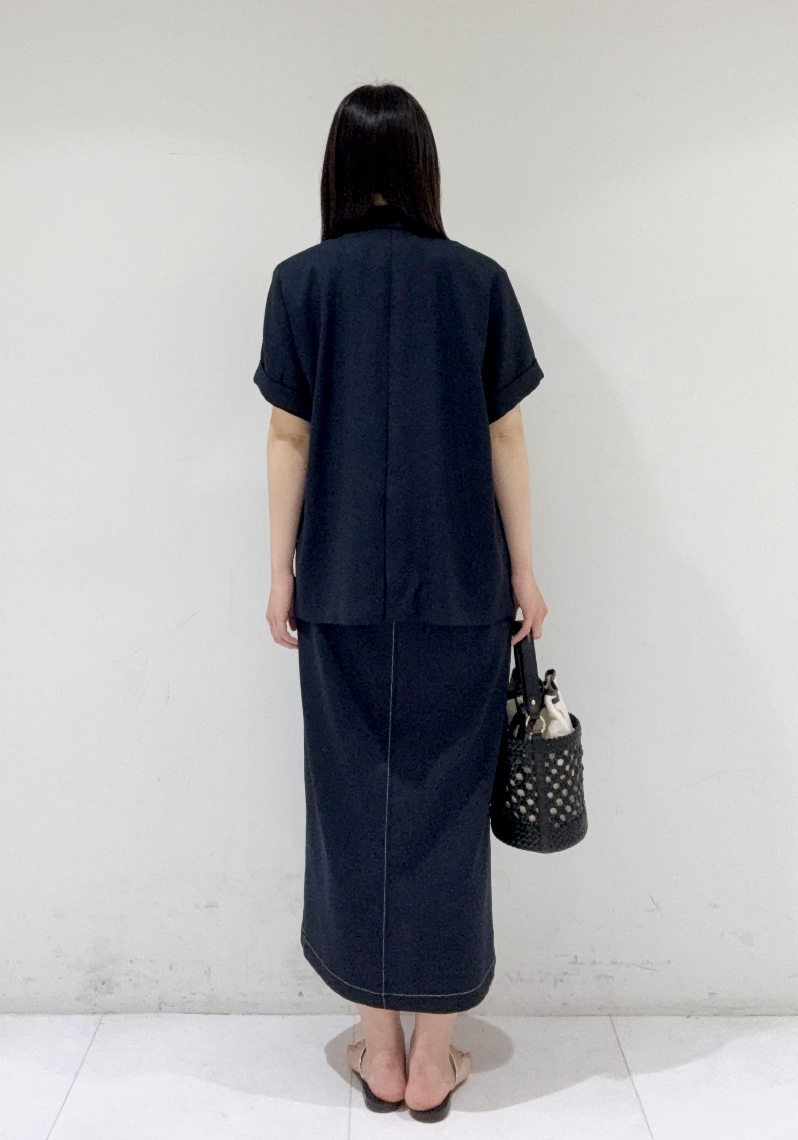 ayaさんの「DRESSTERIOR｜【セットアップ可/UVカット/接触冷感/吸水速乾】ウォッシャブル リネンライクドルマンジャケット」を使ったコーディネート