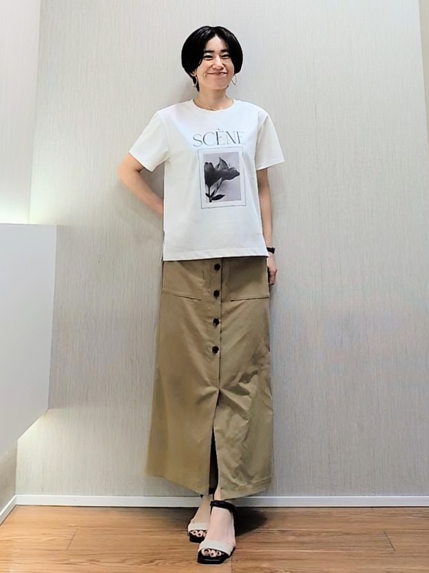ミズタさんの「UNTITLED｜【古畑星夏さん着用/ロゴ/プリント】グラフィックTシャツ」を使ったコーディネート