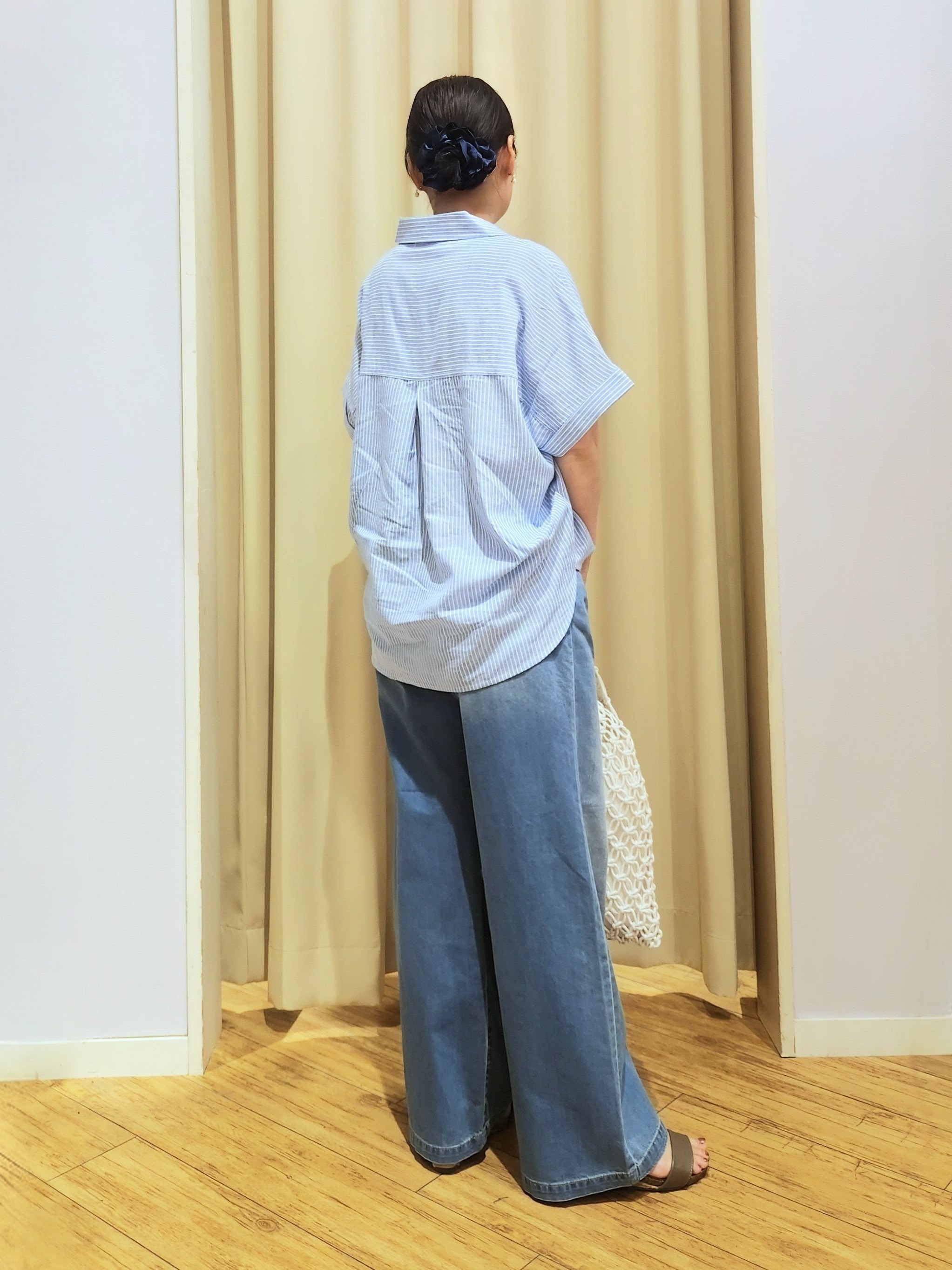くまさんの「SHOO･LA･RUE｜【ひんやり/UV】インせず着られる フレンチリネンスキッパーシャツ」を使ったコーディネート