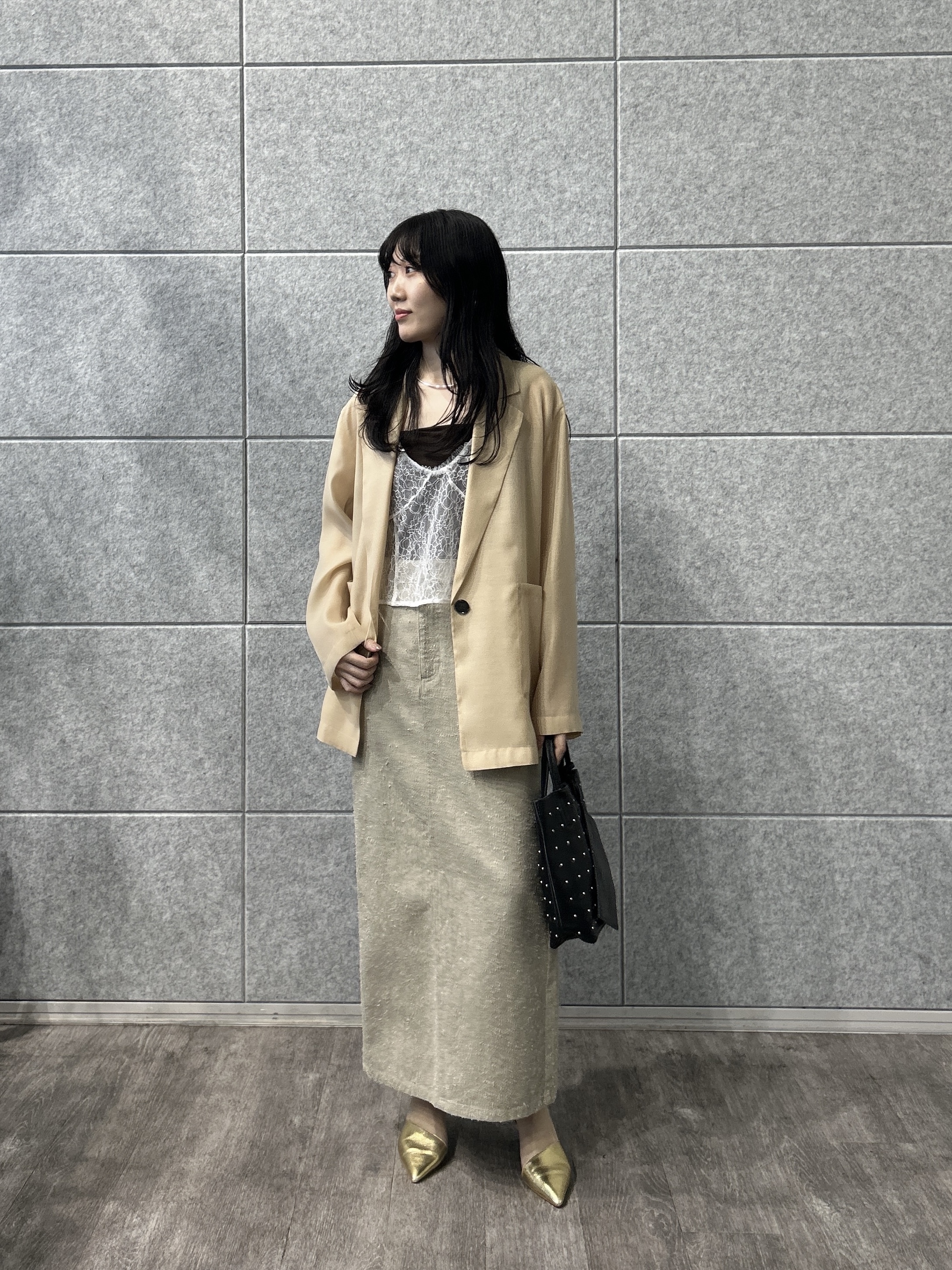 rinaさんの「INDIVI｜シアーシャツジャケット【接触冷感】」を使ったコーディネート