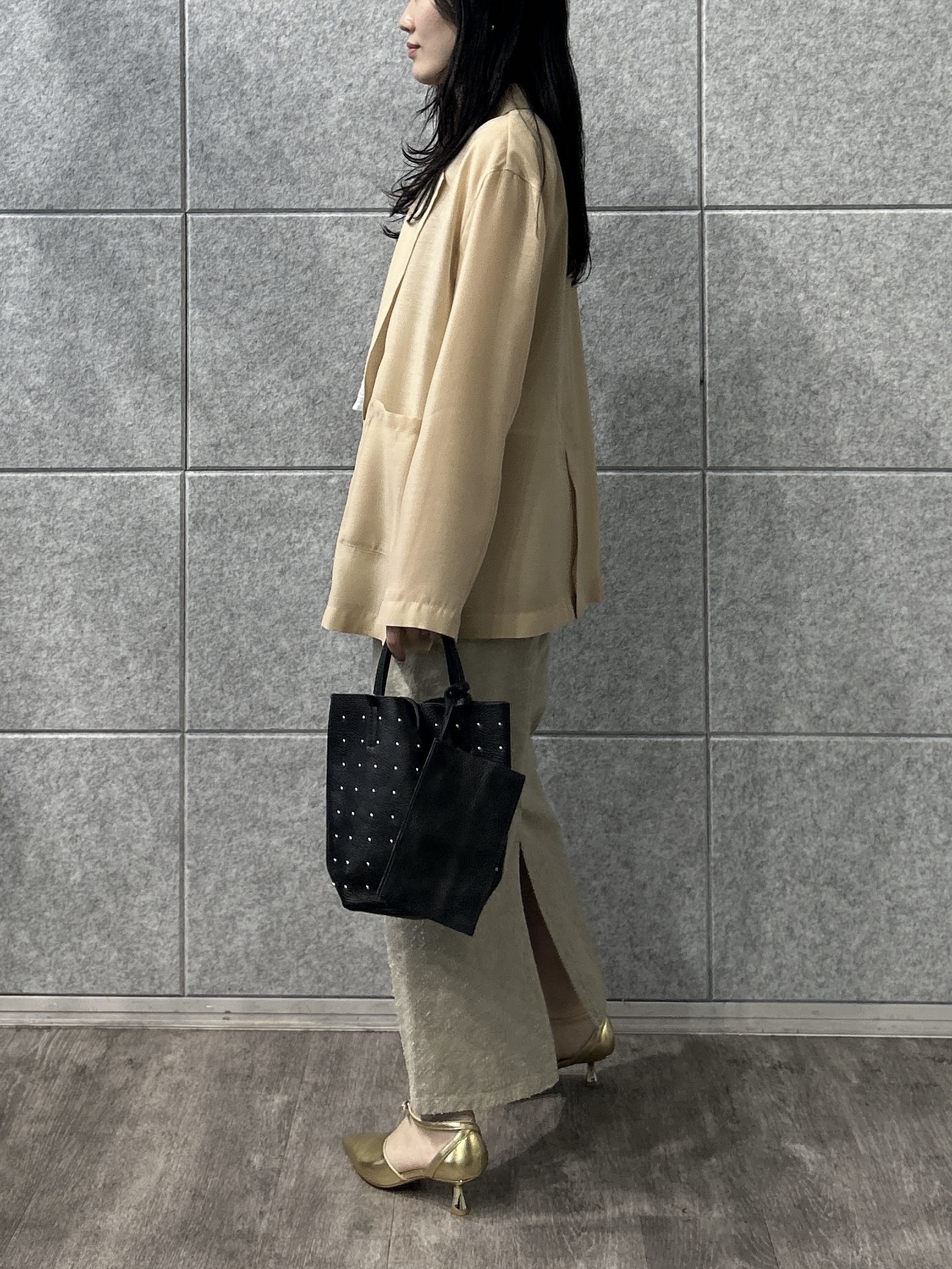 rinaさんの「INDIVI｜シアーシャツジャケット【接触冷感】」を使ったコーディネート