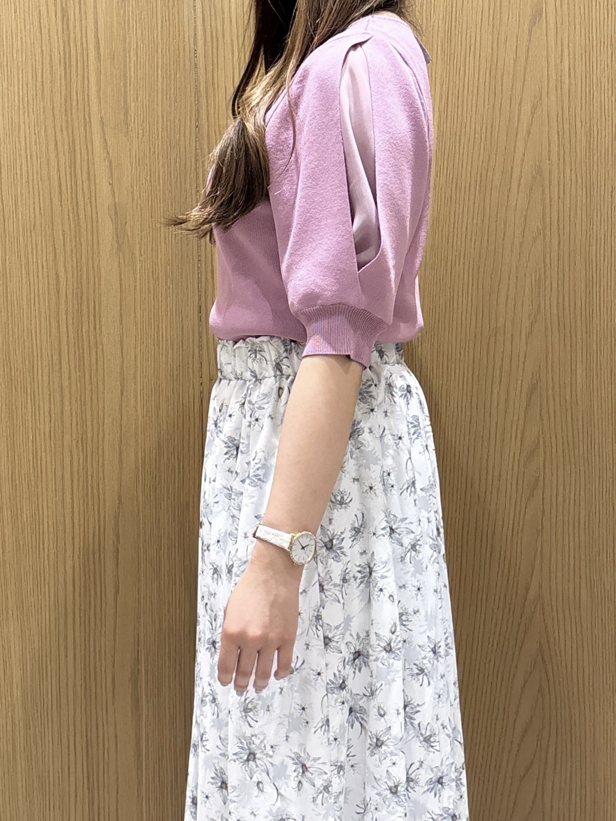 ゆいさんの「index｜【接触冷感】クールタッチラップスリーブニット《UVケア／洗濯機OK／XS～3L／9col》」を使ったコーディネート