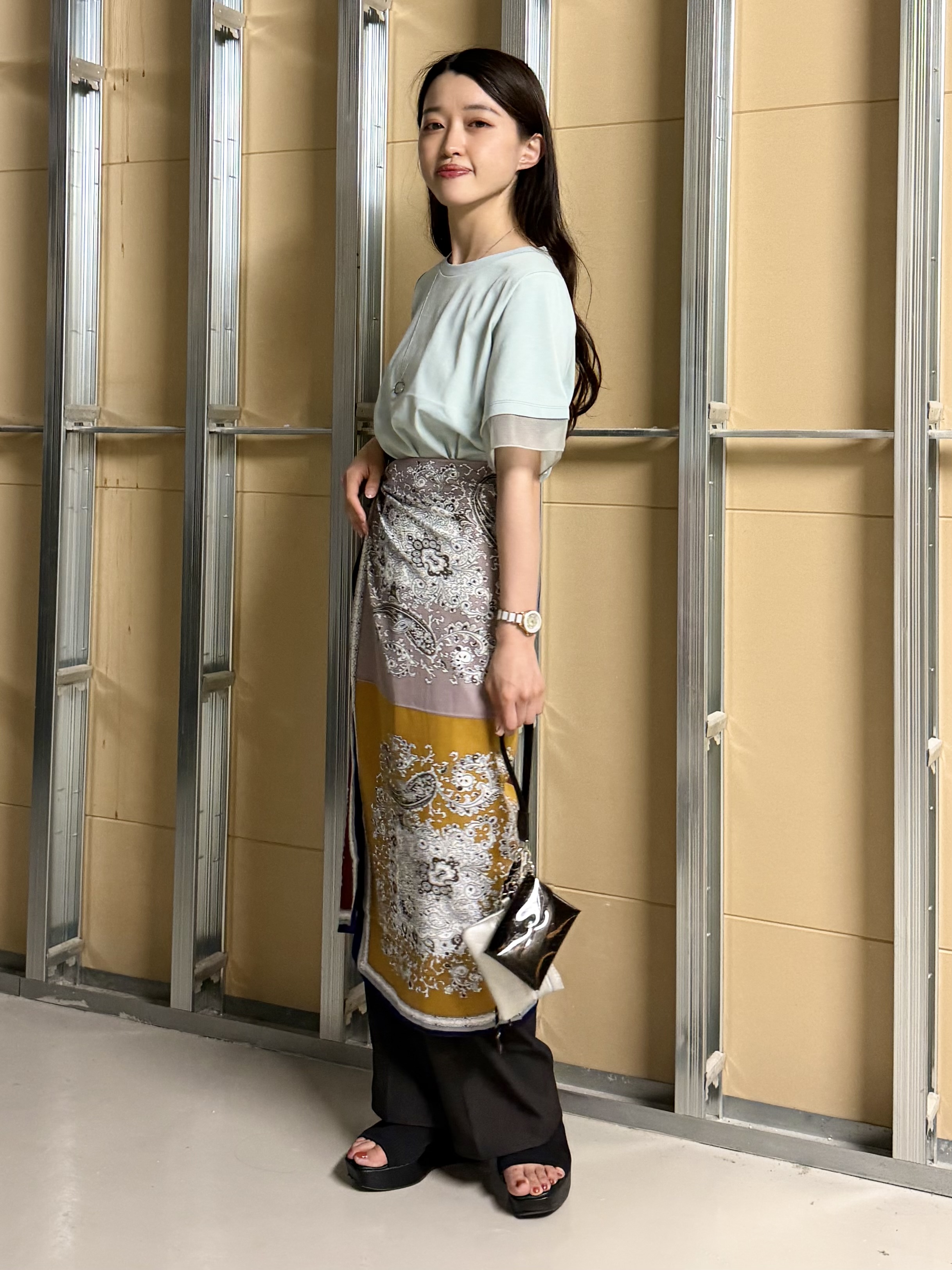 sahoさんの「THE SHOP TK｜【M-XL/ひんやり】上品な透け感 袖口シアーTシャツ」を使ったコーディネート