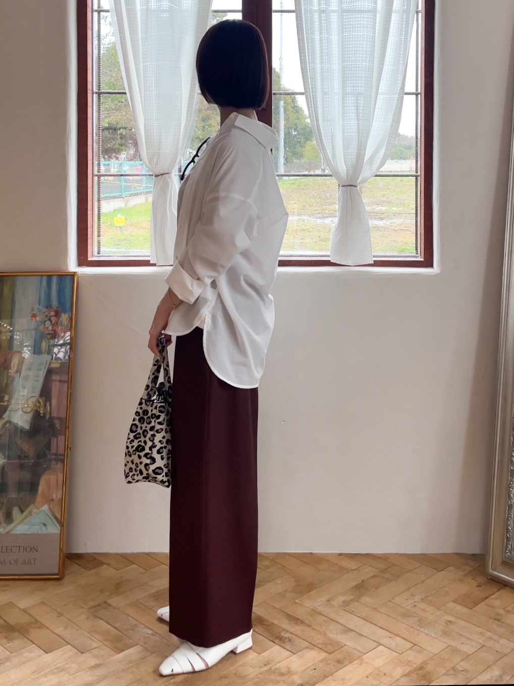 NATSUMIさんの「grove｜【洗濯機OK・ひんやり】朝晩の気温差に◎軽やかシアーシャツ」を使ったコーディネート
