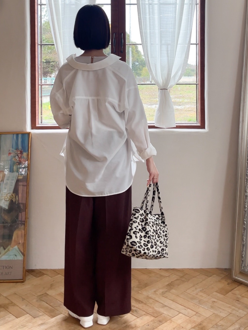 NATSUMIさんの「grove｜【洗濯機OK・ひんやり】朝晩の気温差に◎軽やかシアーシャツ」を使ったコーディネート