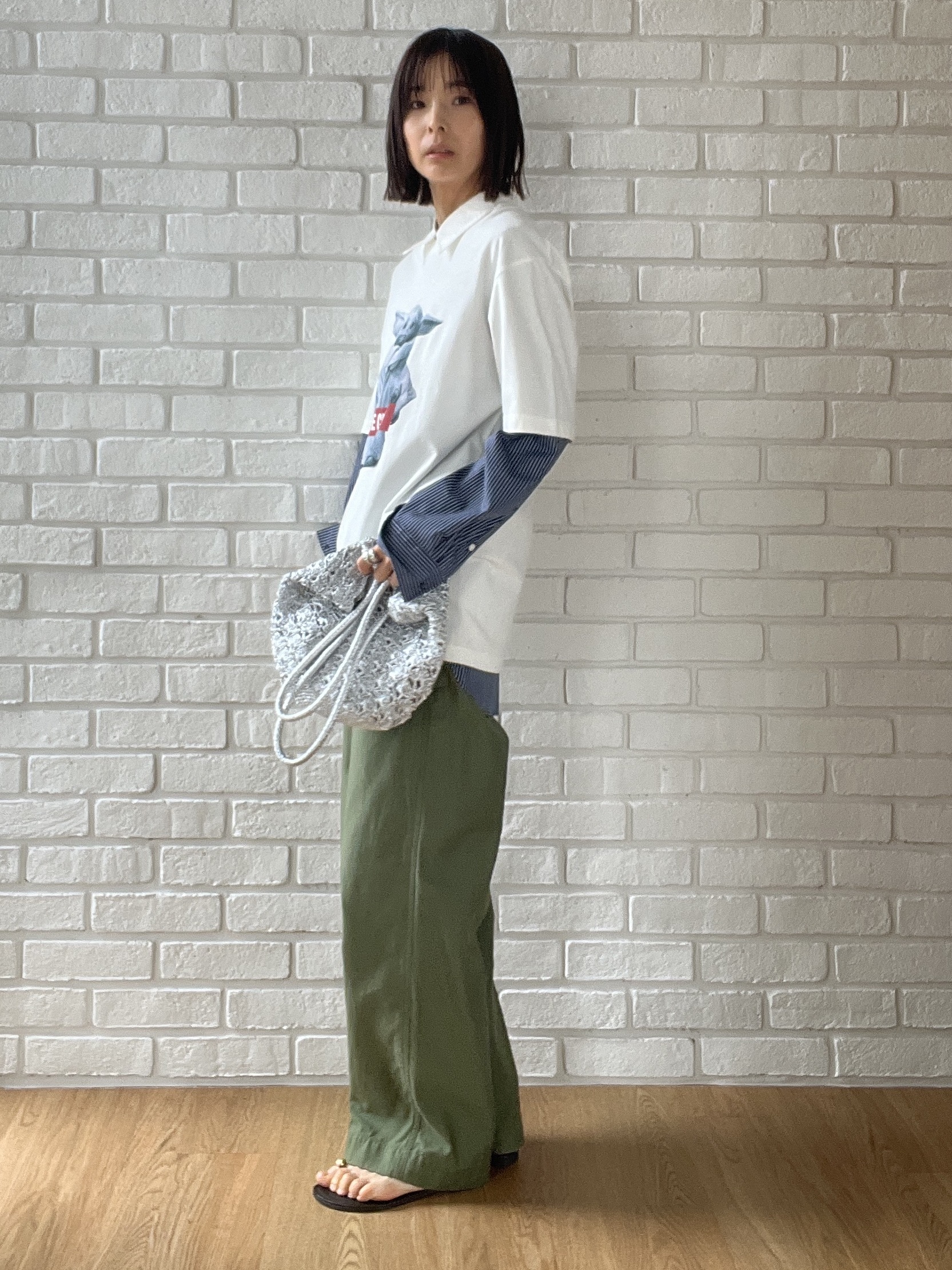 misaさんの「DRESSTERIOR｜【ウォッシャブル】バックサテンベイカーパンツ」を使ったコーディネート