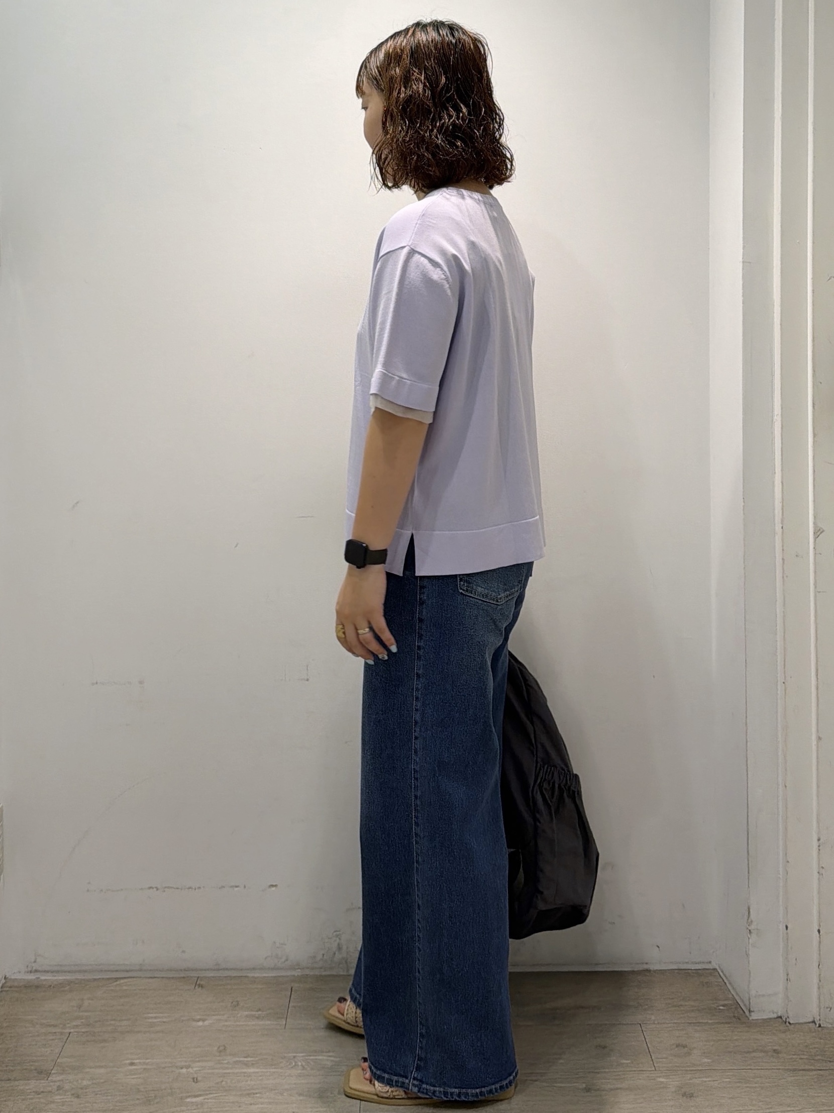 sumicaさんの「OPAQUE.CLIP｜【UV／接触冷感／抗ピル】シアー＆レイヤード風さらりニット《洗濯機OK》」を使ったコーディネート