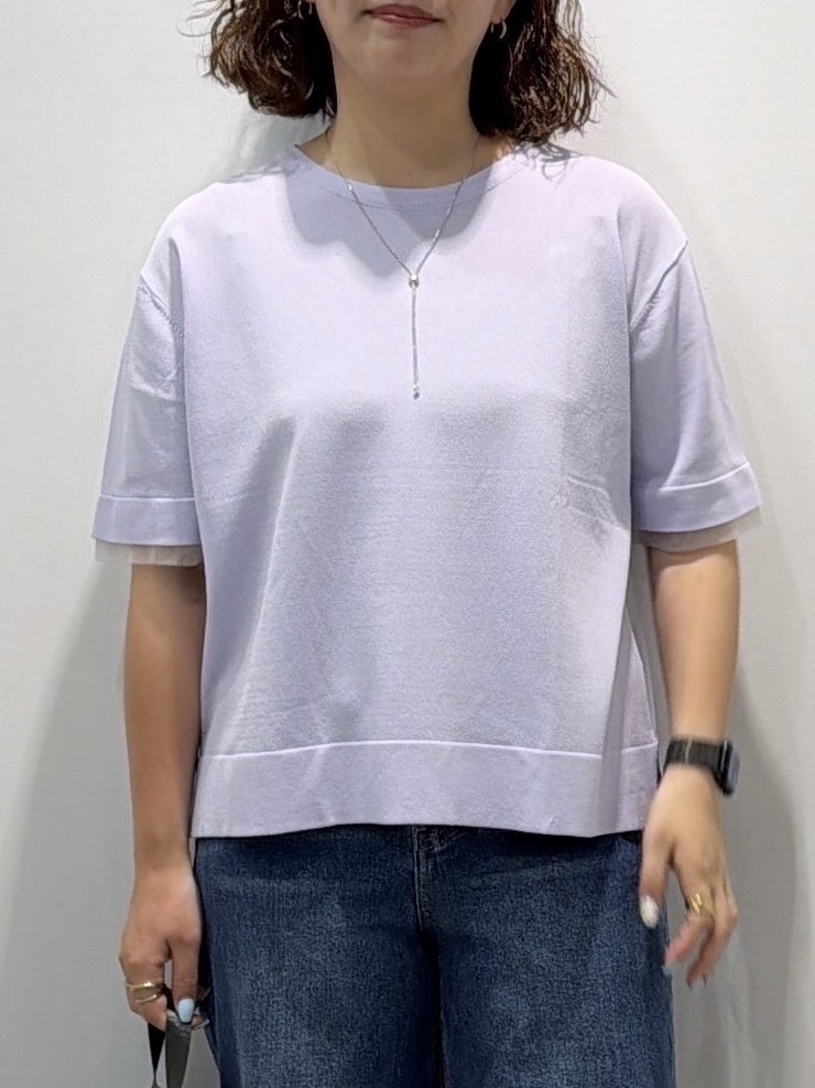 sumicaさんの「OPAQUE.CLIP｜【UV／接触冷感／抗ピル】シアー＆レイヤード風さらりニット《洗濯機OK》」を使ったコーディネート