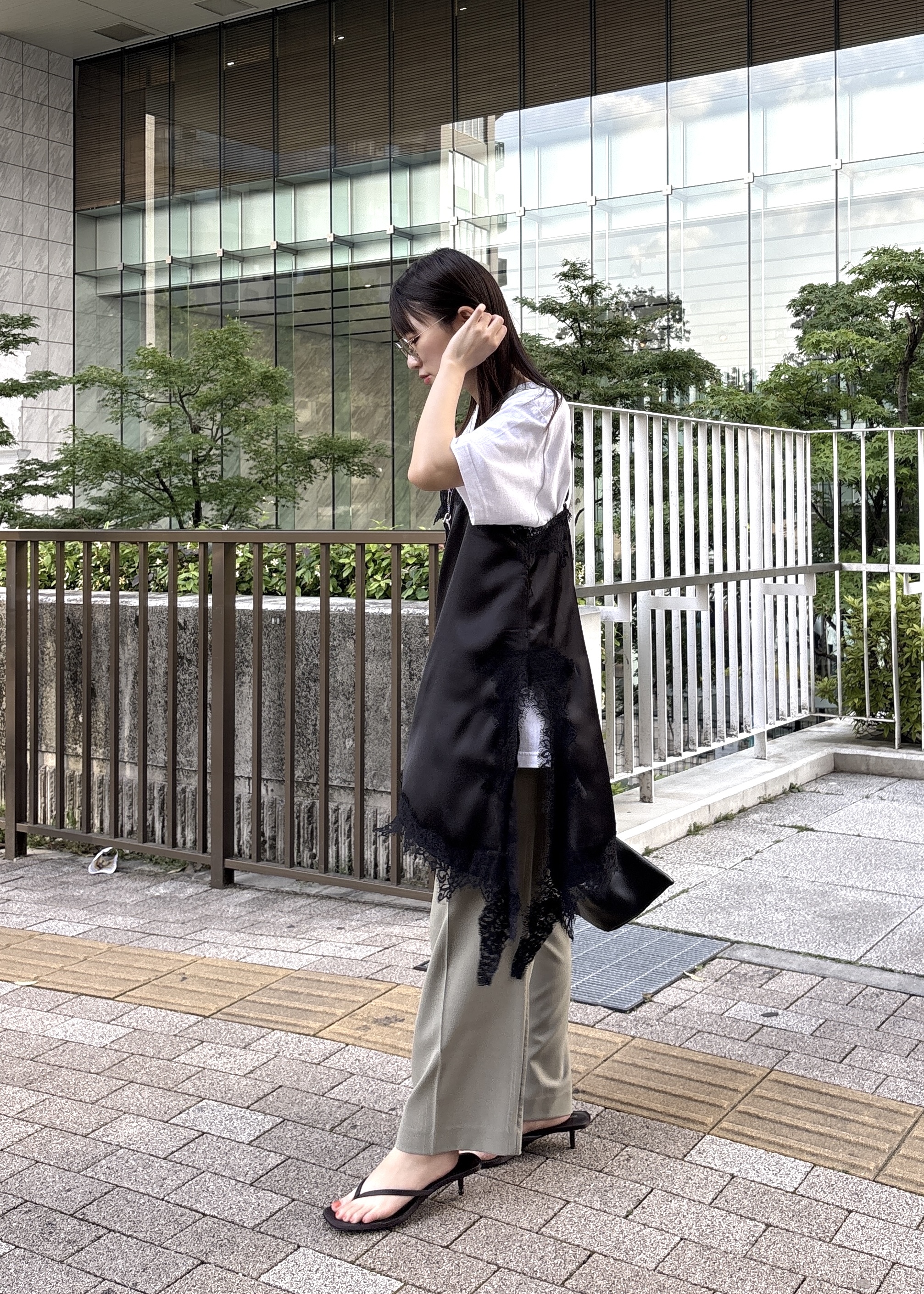 Renoさんの「INDIVI｜ワッシャーシアーダブルジャケット」を使ったコーディネート
