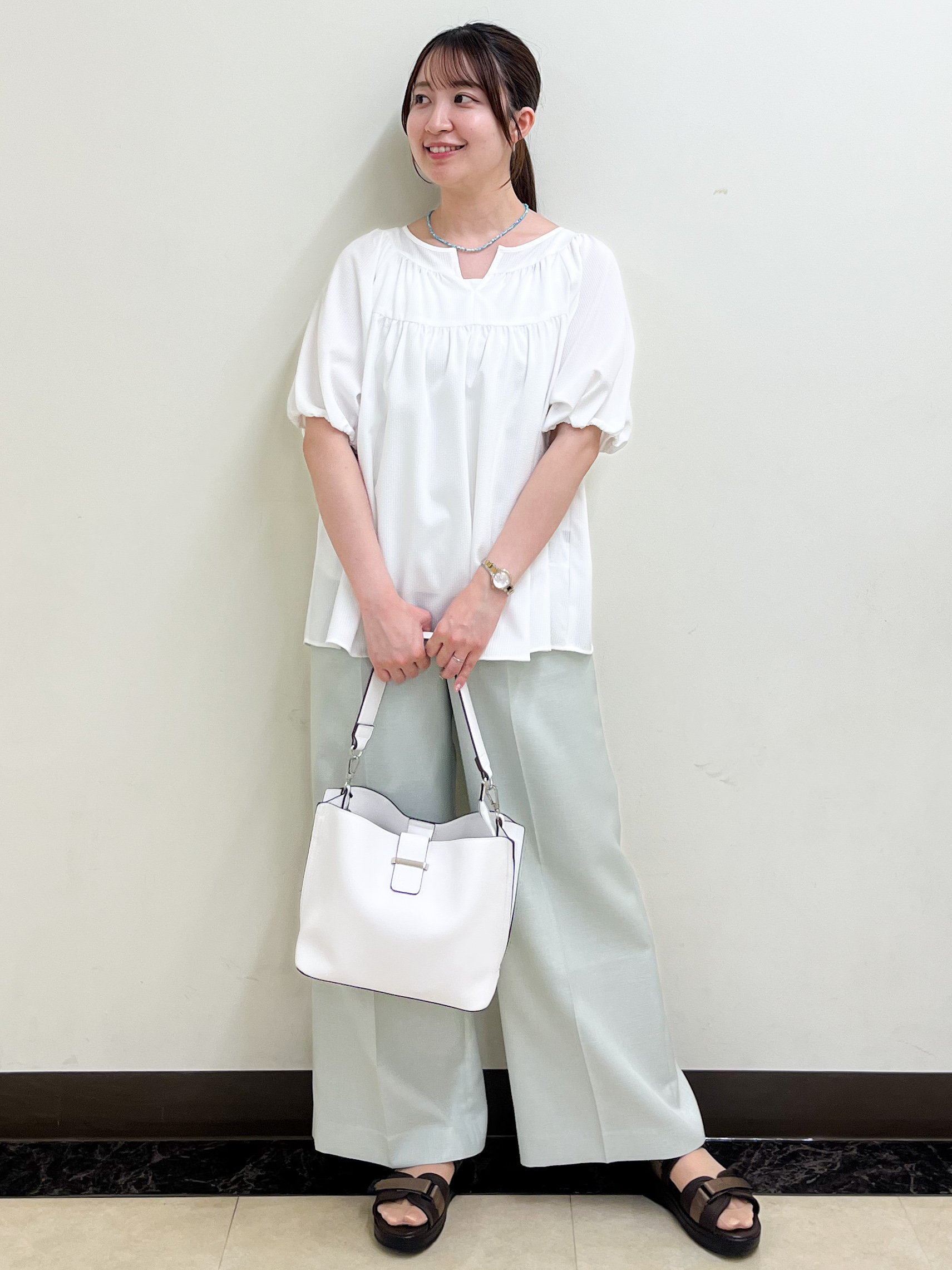 mikikoさんの「Reflect｜ギャザーデザインブラウス」を使ったコーディネート