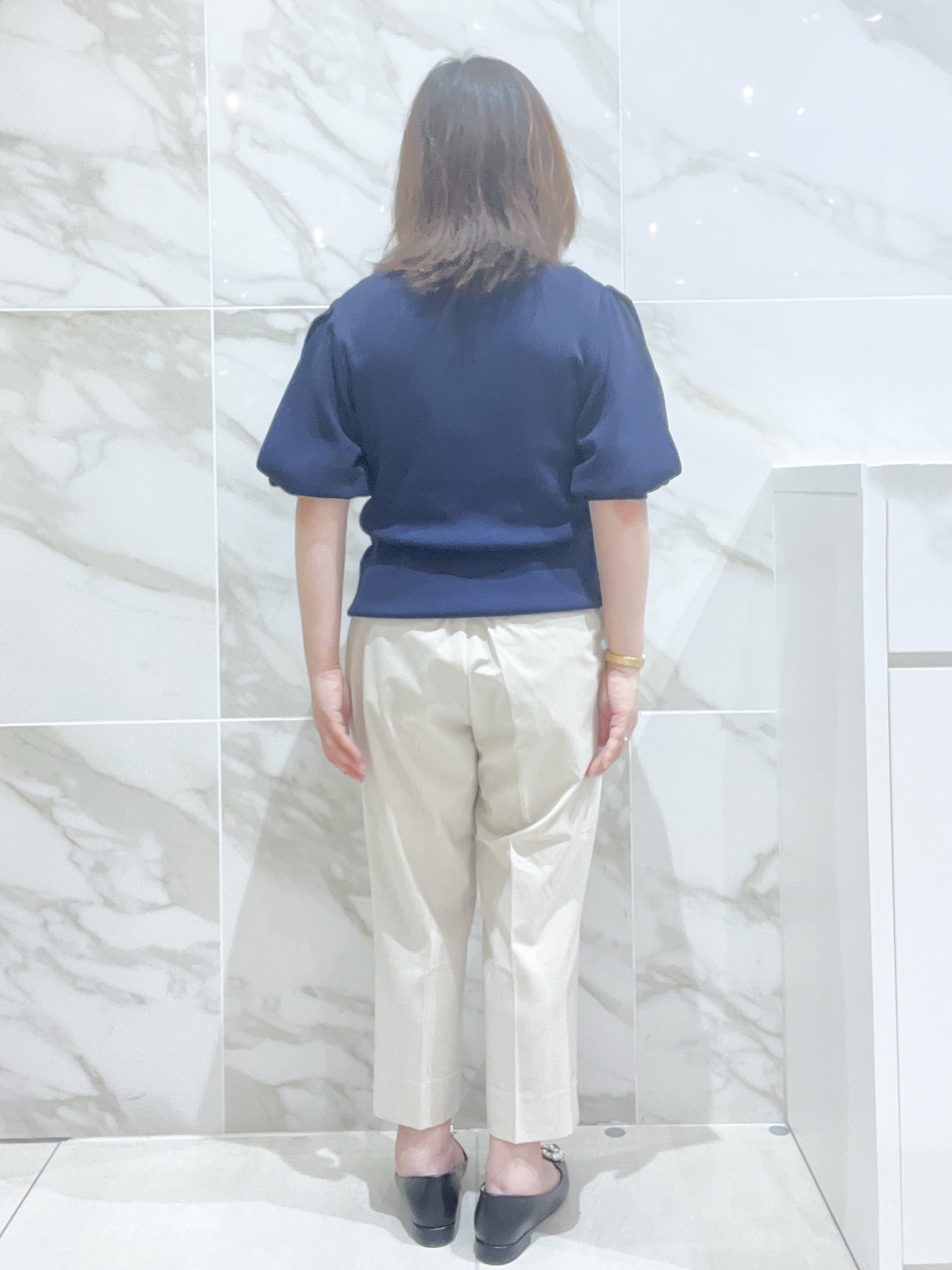 ayuさんの「index｜【接触冷感】クールタッチラップスリーブニット《UVケア／洗濯機OK／XS～3L／9col》」を使ったコーディネート