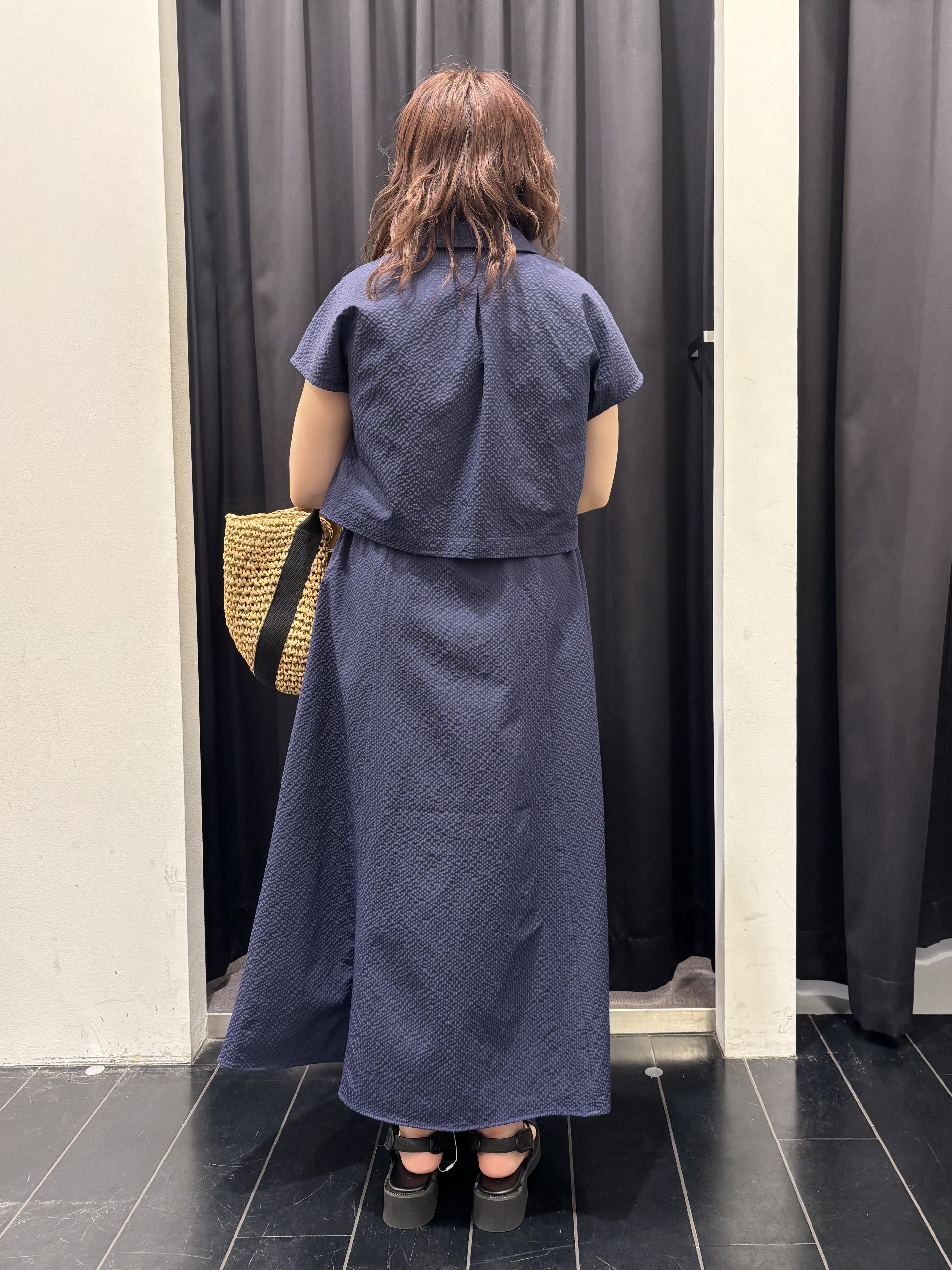 mameさんの「THE SHOP TK｜サッカードッキング風ワンピース」を使ったコーディネート