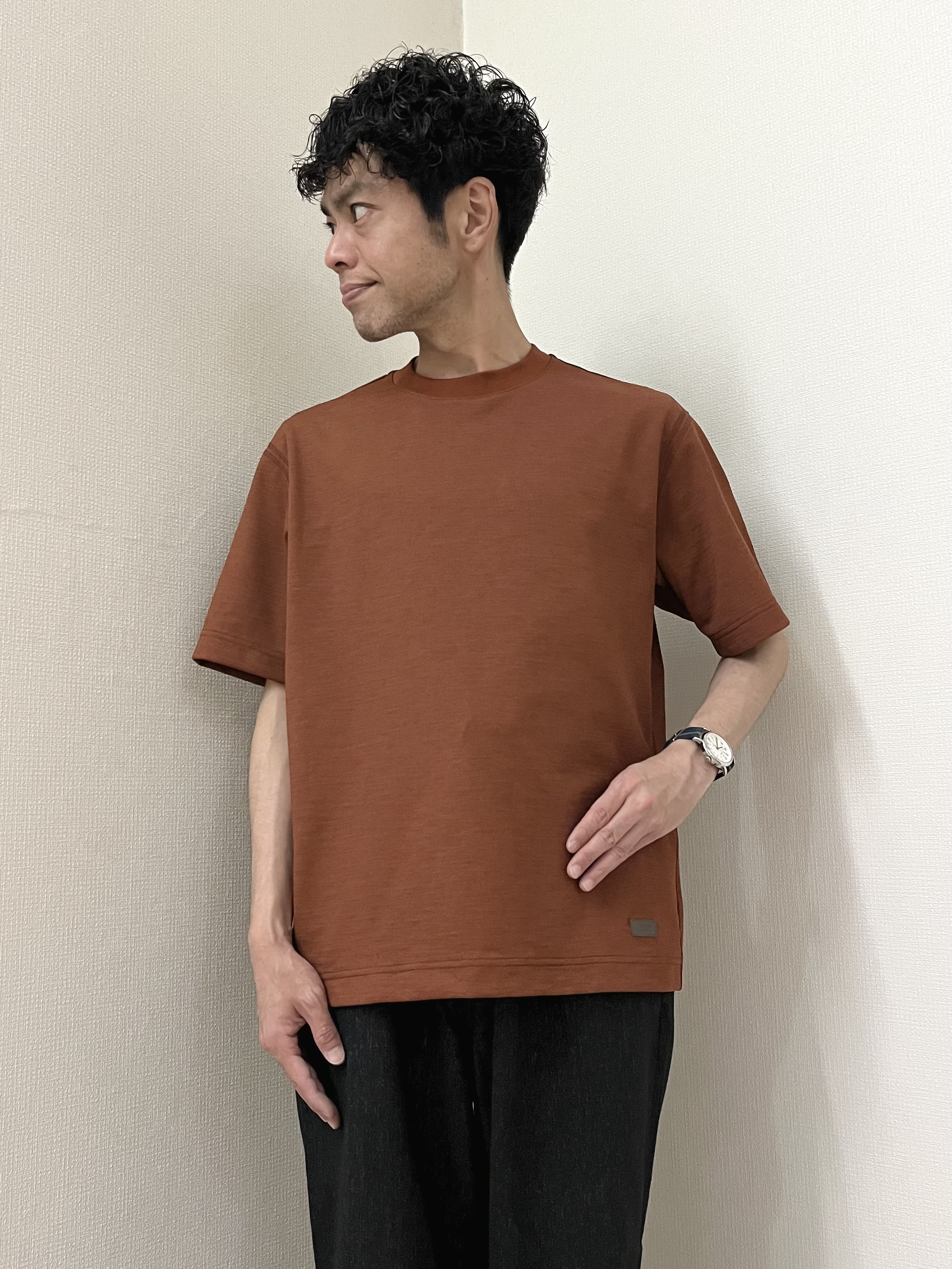 URAさんの「TAKEO KIKUCHI｜【BOWLER HAT LABEL】ボーラーハットウォーカー刺繍 半袖ボタンダウンシャツ」を使ったコーディネート