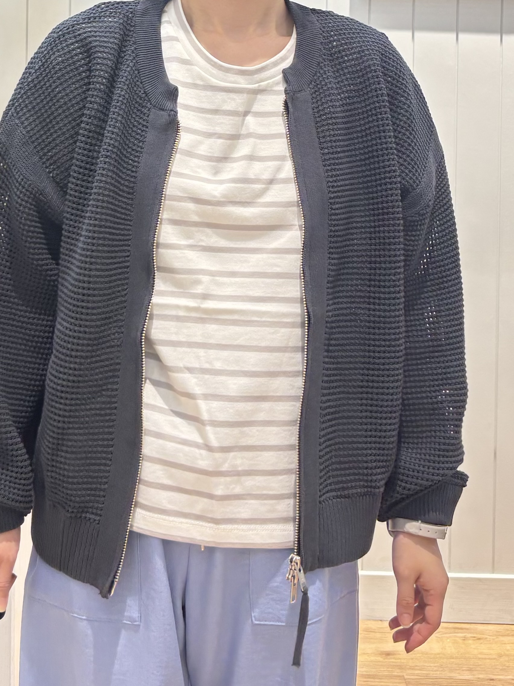 OKADAさんの「Dessin｜【接触冷感/ウエストゴム/洗える】イージーワイドパンツ」を使ったコーディネート