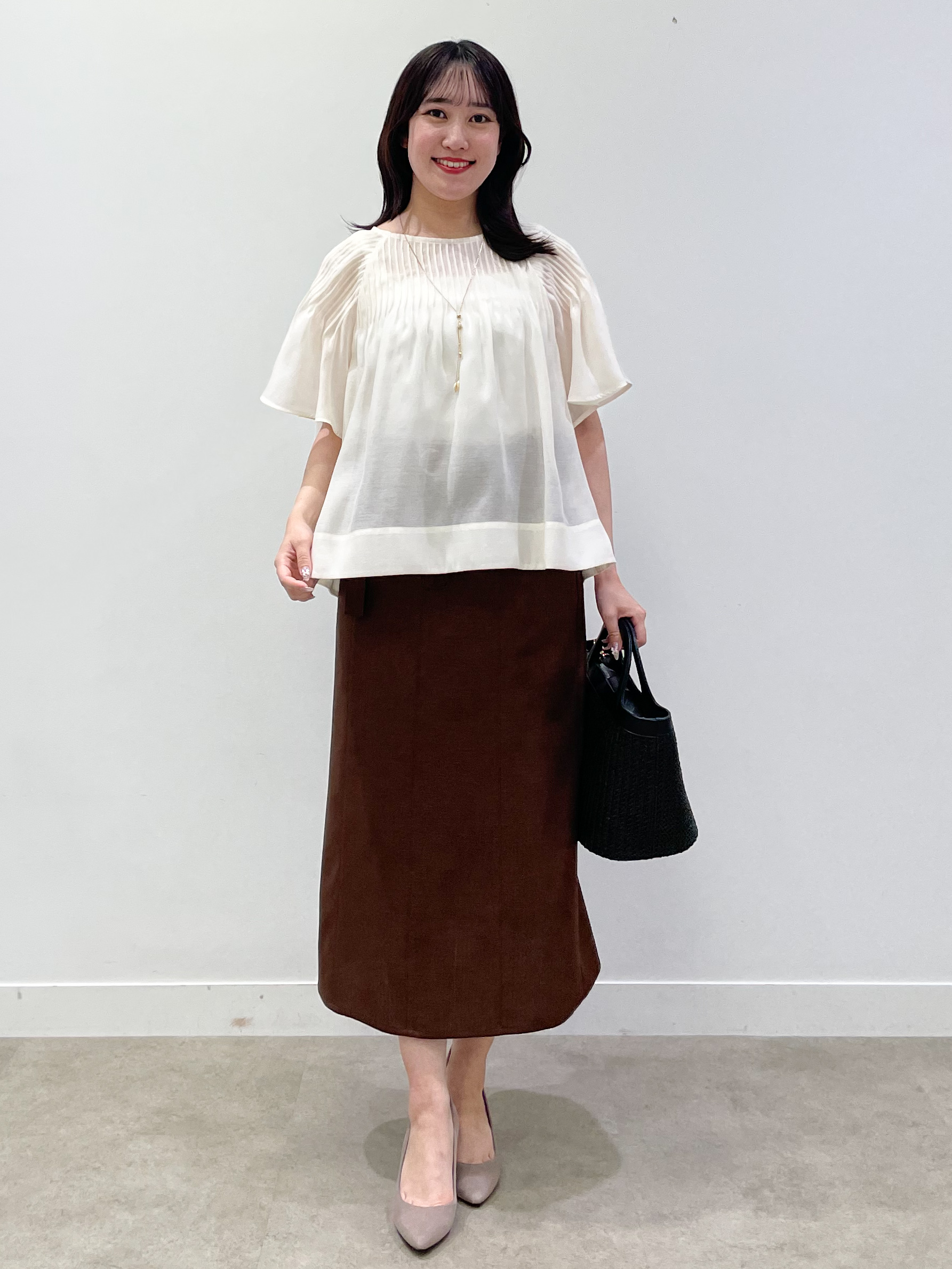 yukariさんの「Reflect｜ピンタックデザインフレアスリーブブラウス」を使ったコーディネート