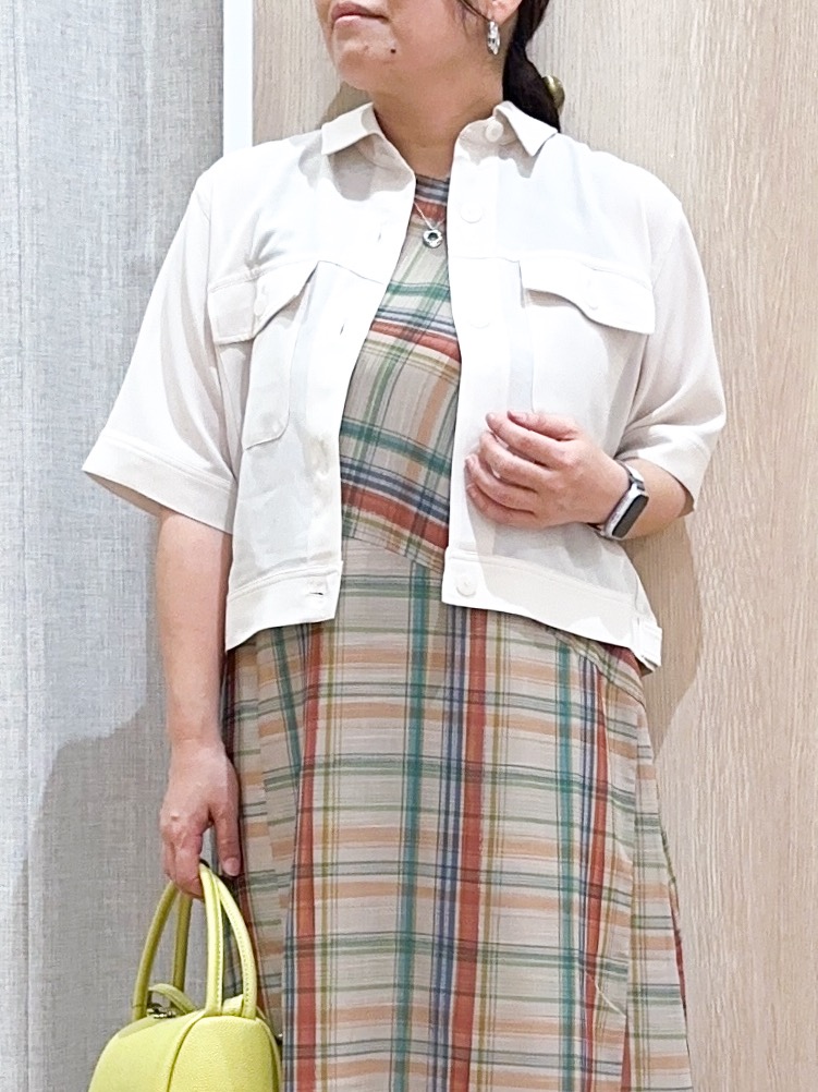 naoさんの「grove｜【吸水速乾・通気性・洗える】衿付きハーフジャケット」を使ったコーディネート