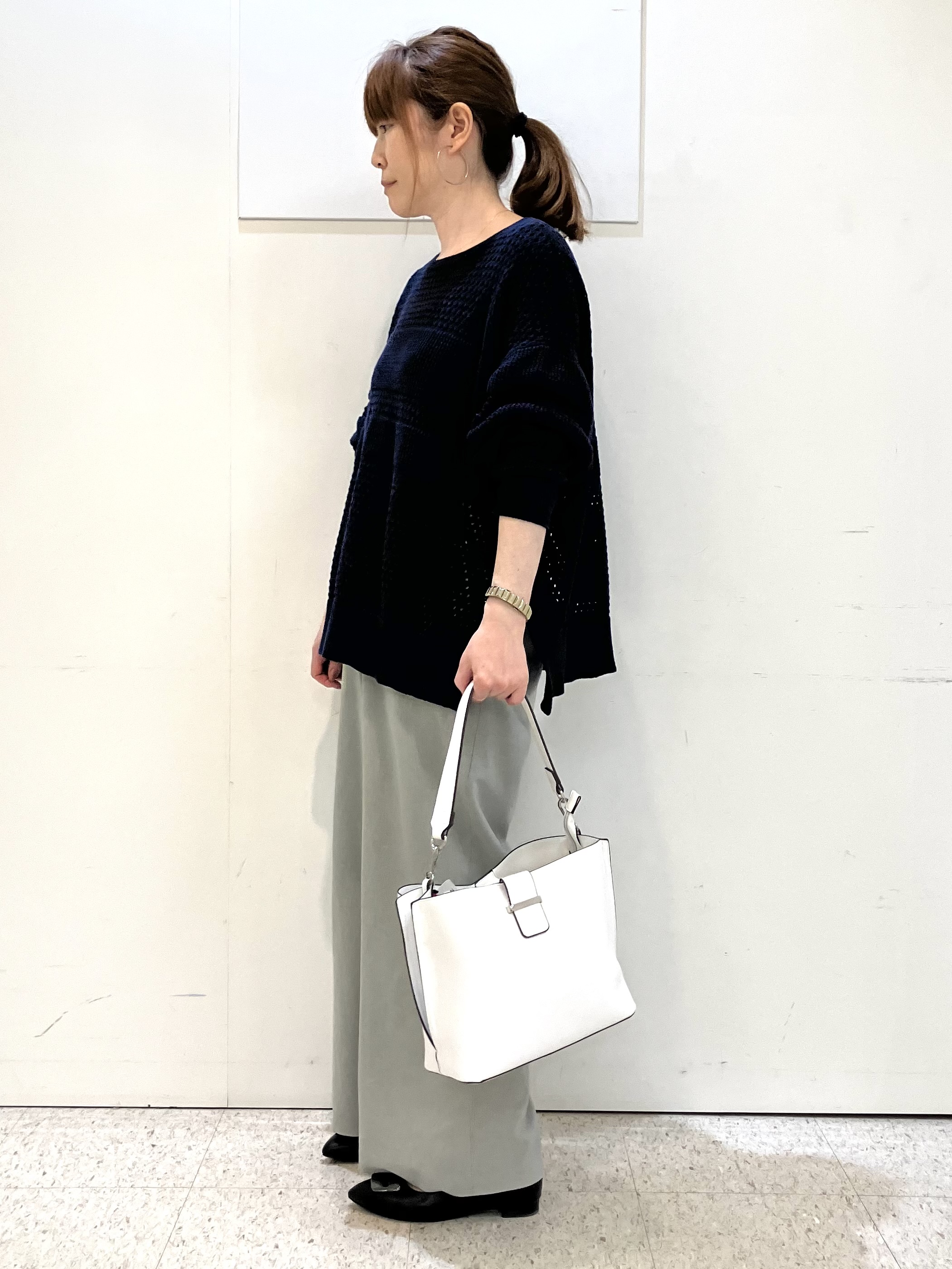 kozuさんの「Reflect｜【レイヤードにおすすめ◎】メッシュ風ドライタッチニット」を使ったコーディネート