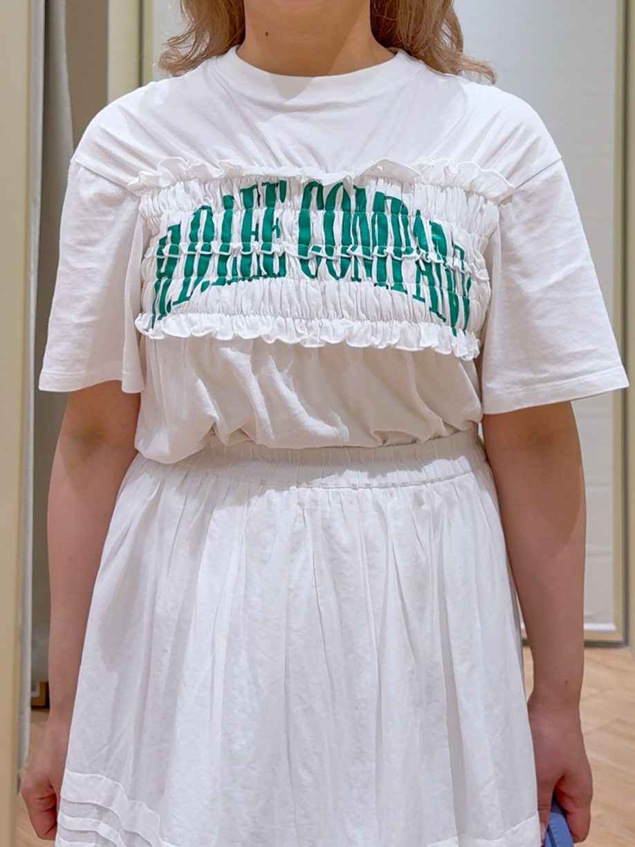 Harukaさんの「grove｜【Lee】SHIRRING H／S TEE」を使ったコーディネート