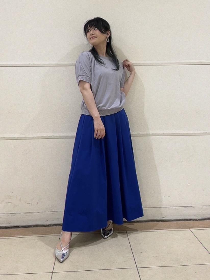 watanabeさんの「UNTITLED｜【接触冷感/汗染み防止/吸水速乾/UVカット】シャーリングプルオーバー」を使ったコーディネート