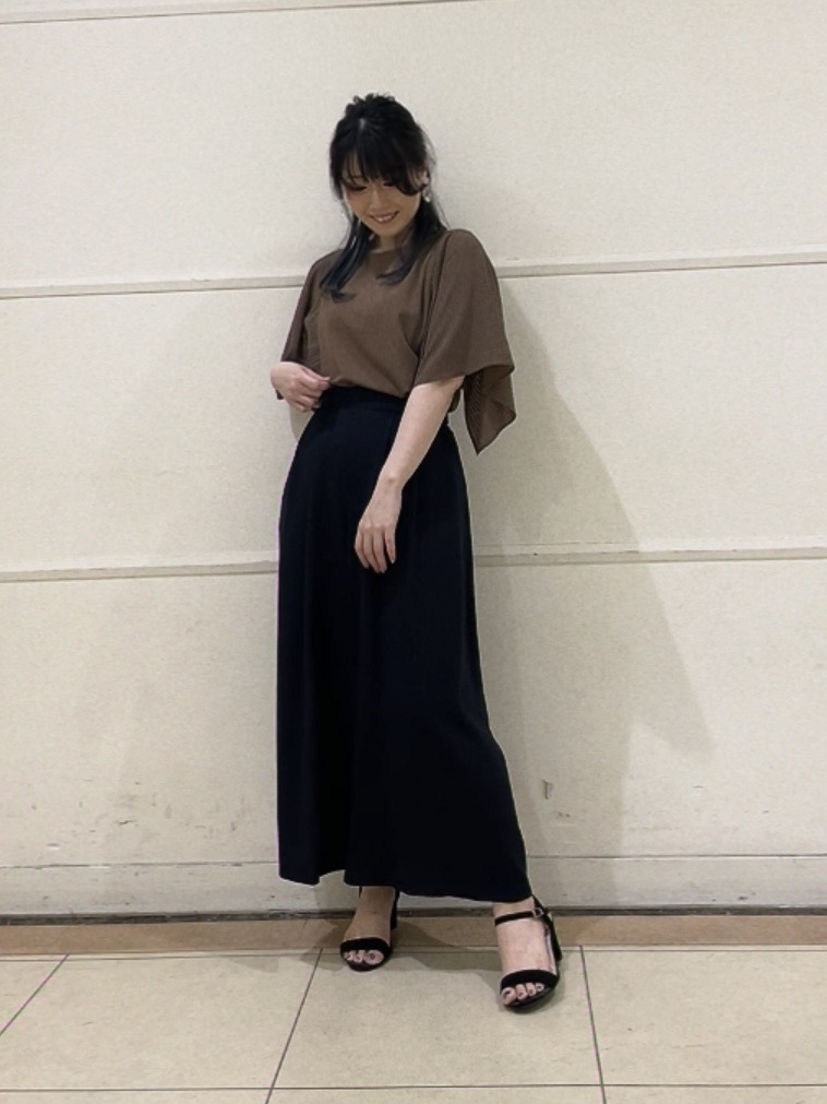 watanabeさんの「UNTITLED｜【洗える／シアーチェック柄】異素材コンビスリーブトップス」を使ったコーディネート