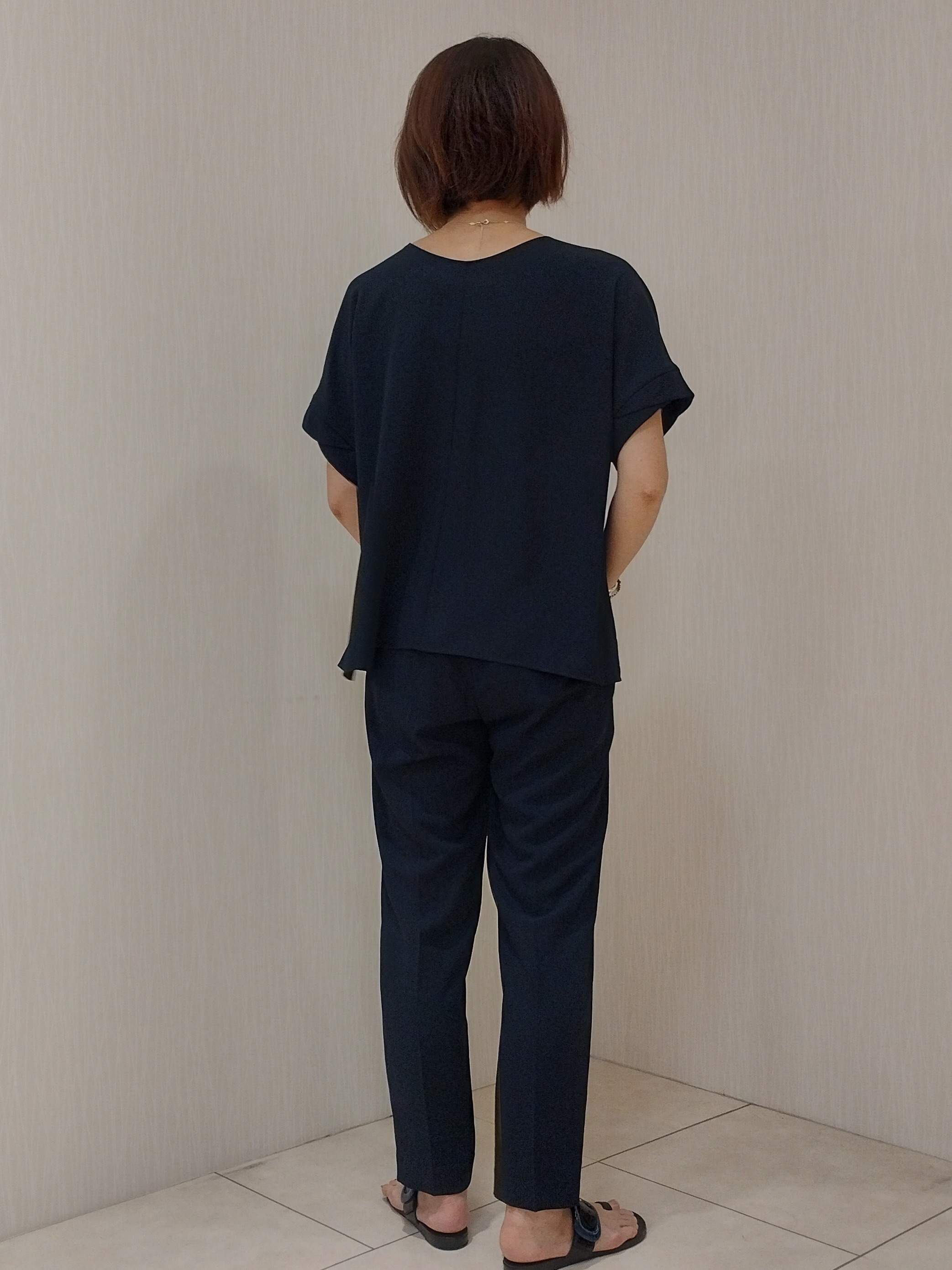 u&minus;macoさんの「UNTITLED｜【新色追加/セットアップ可】エアリー ダブルブレストジャケット」を使ったコーディネート