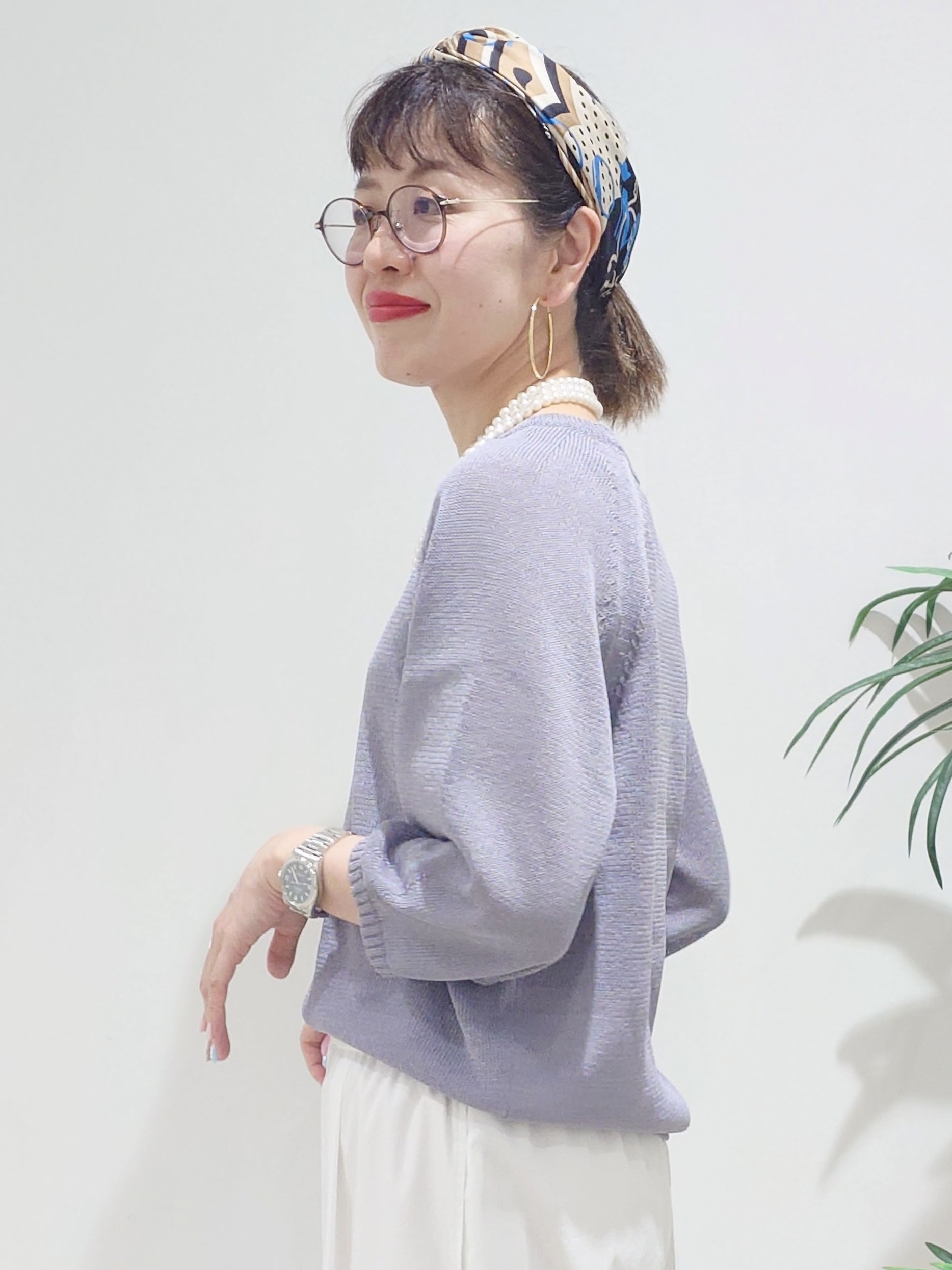 MUTSUKOさんの「UNTITLED｜【洗える/ゆったり】クルーネックドライニット」を使ったコーディネート